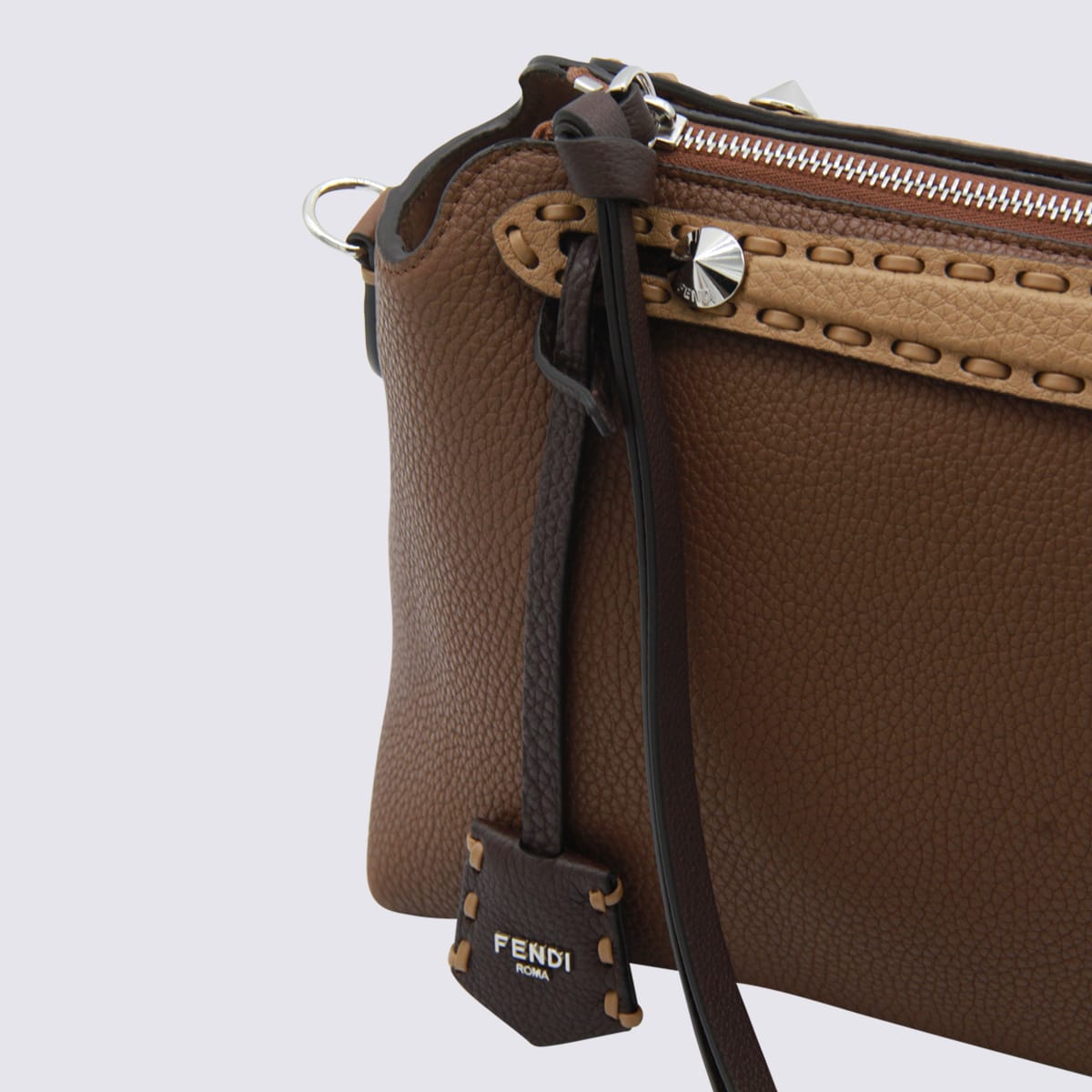 Fendi Brown Leather By The Way Medium To Handle Bag