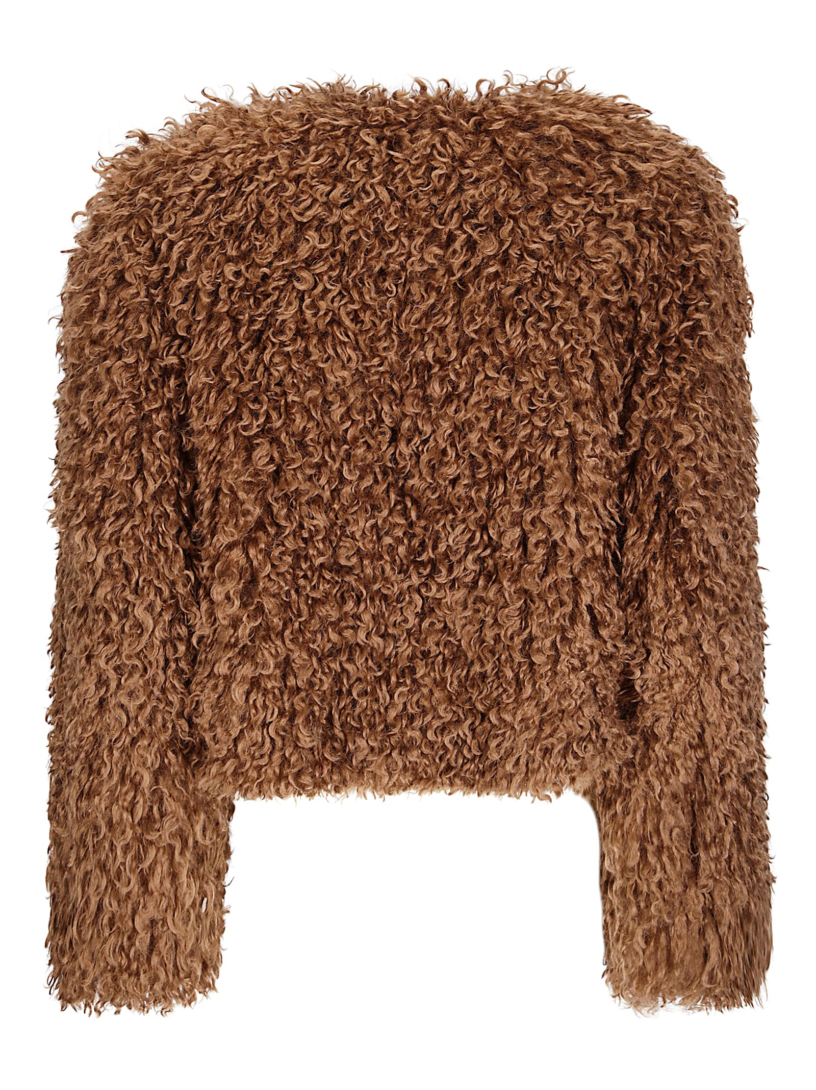 Tagliatore Short Fur Coat In Synthetic Fabric In Brown