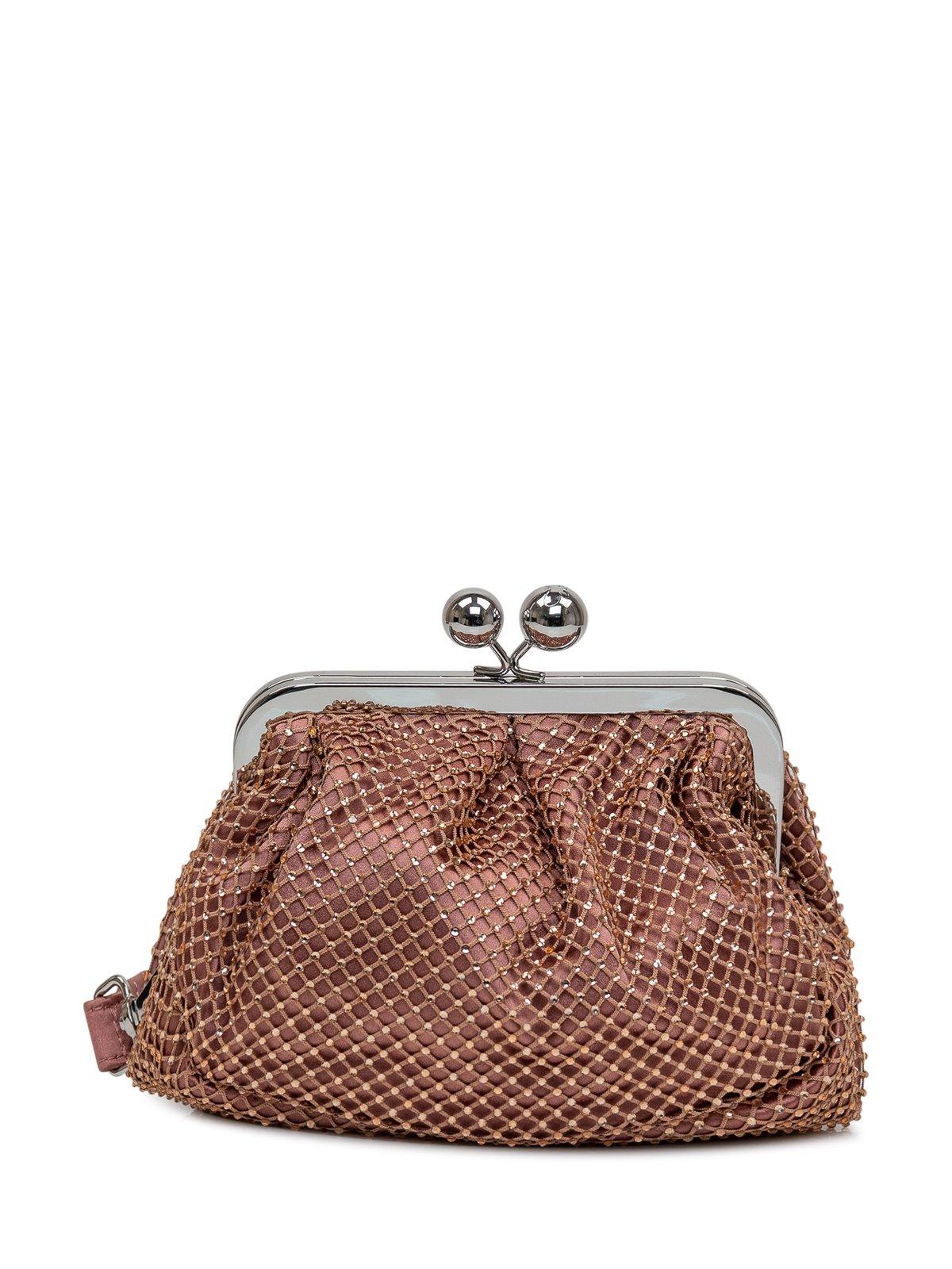 Shop Weekend Max Mara Embellished Small Pasticcino Bag In Blush