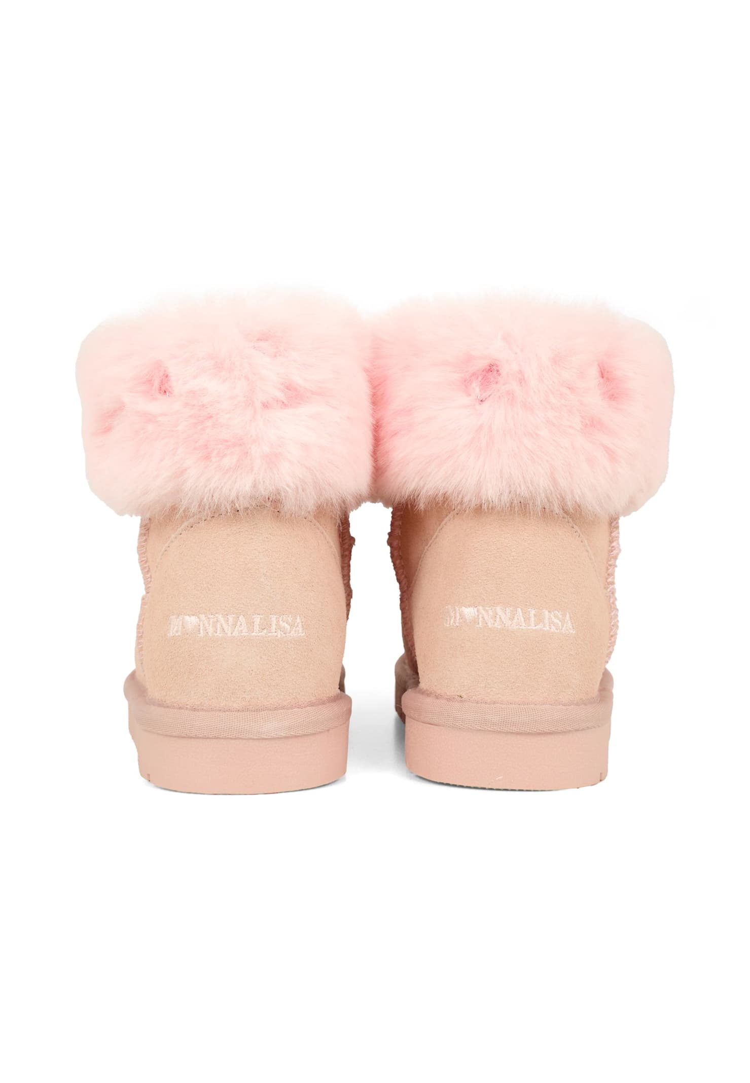 Monnalisa Ink Ankle Boots For Girl With Stones In Pink