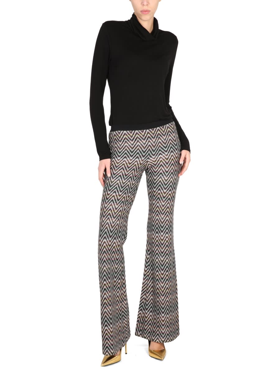 Shop Missoni Pants With Logo In Multicolour