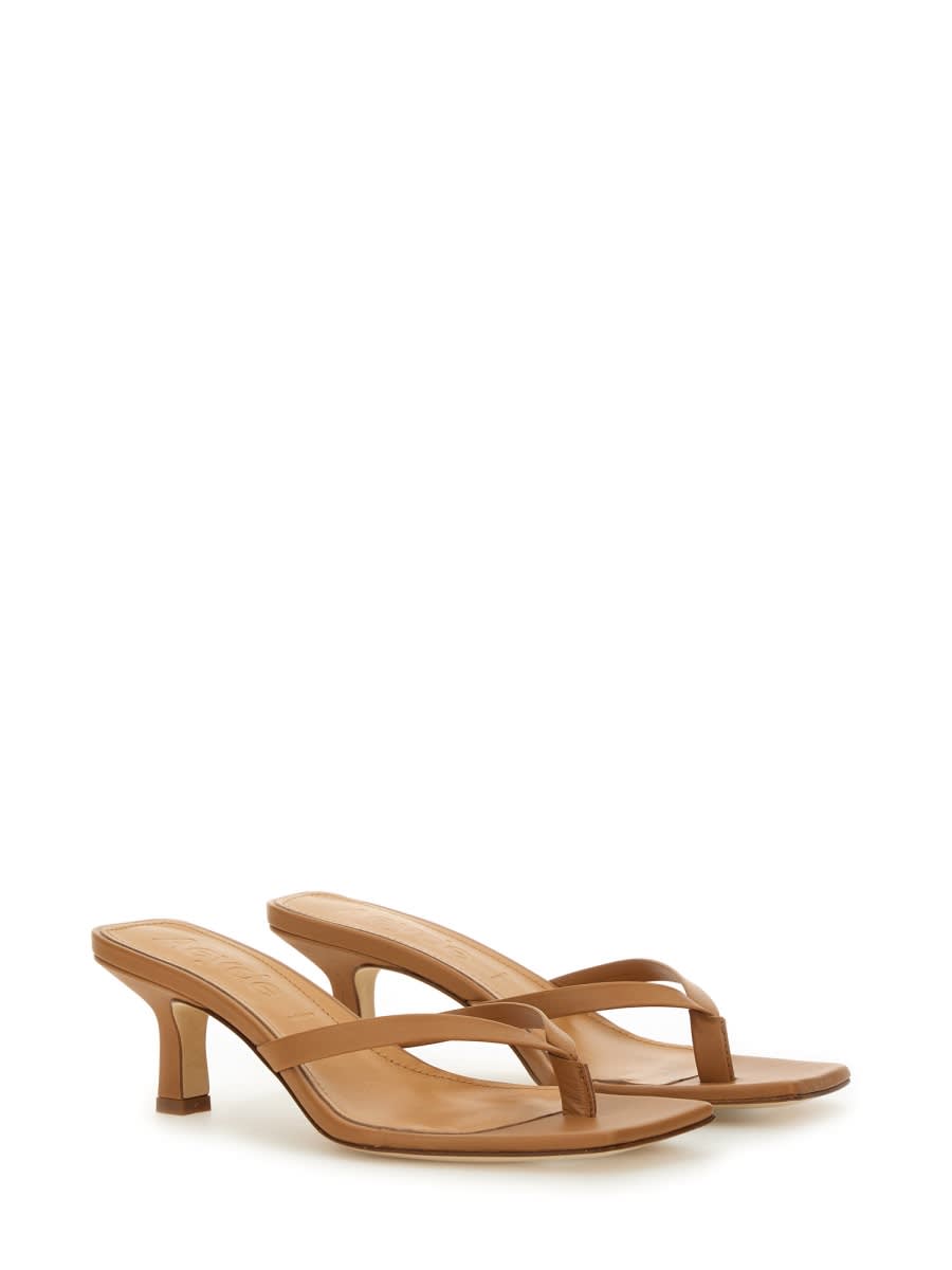 Aeyde 50mm Wilda Sandals In Beige