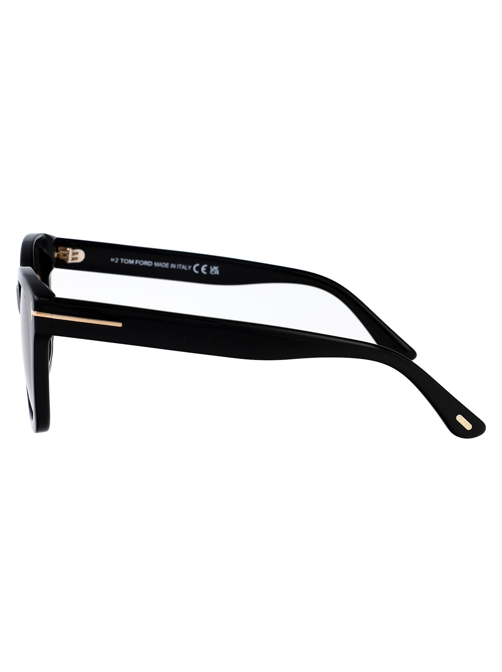 Tom Ford Nero Lucido Acetate Sunglasses In Nero Lucido / Fumo