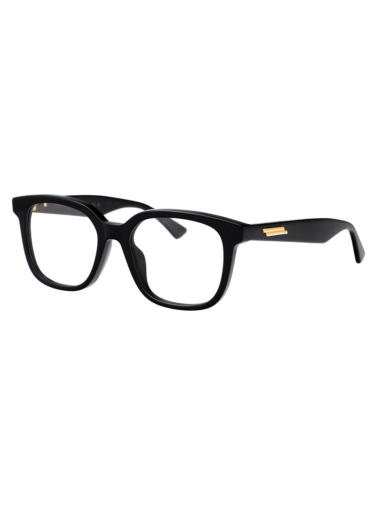 Bottega Veneta Black Acetate Optical Glasses In Multi