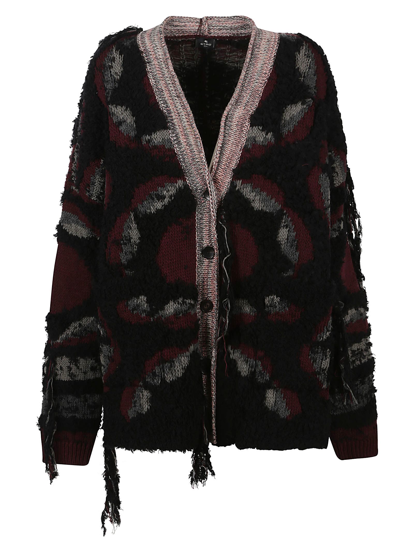 Shop Etro Cardigan In Nero