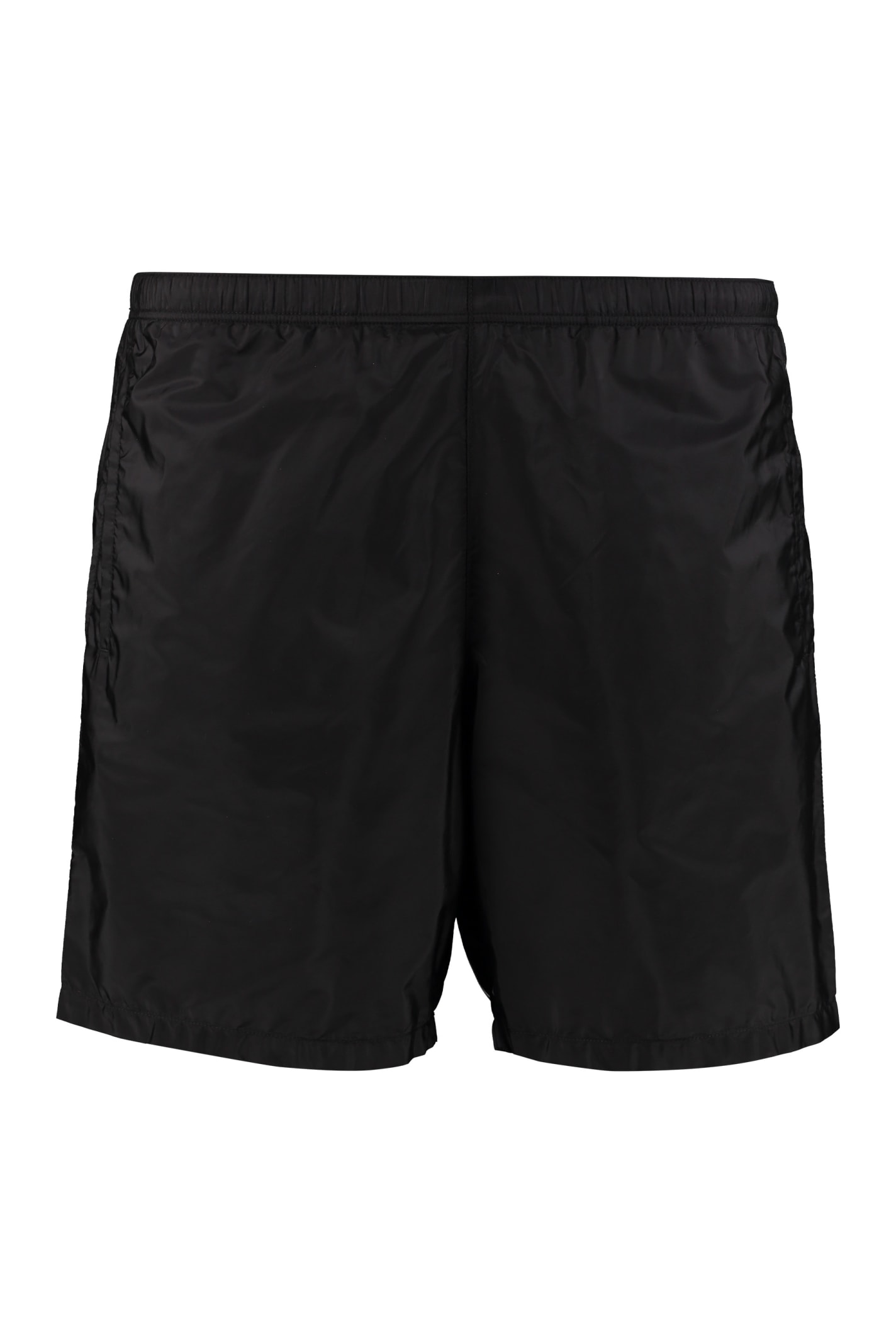 Prada Nylon Swim Shorts In Black