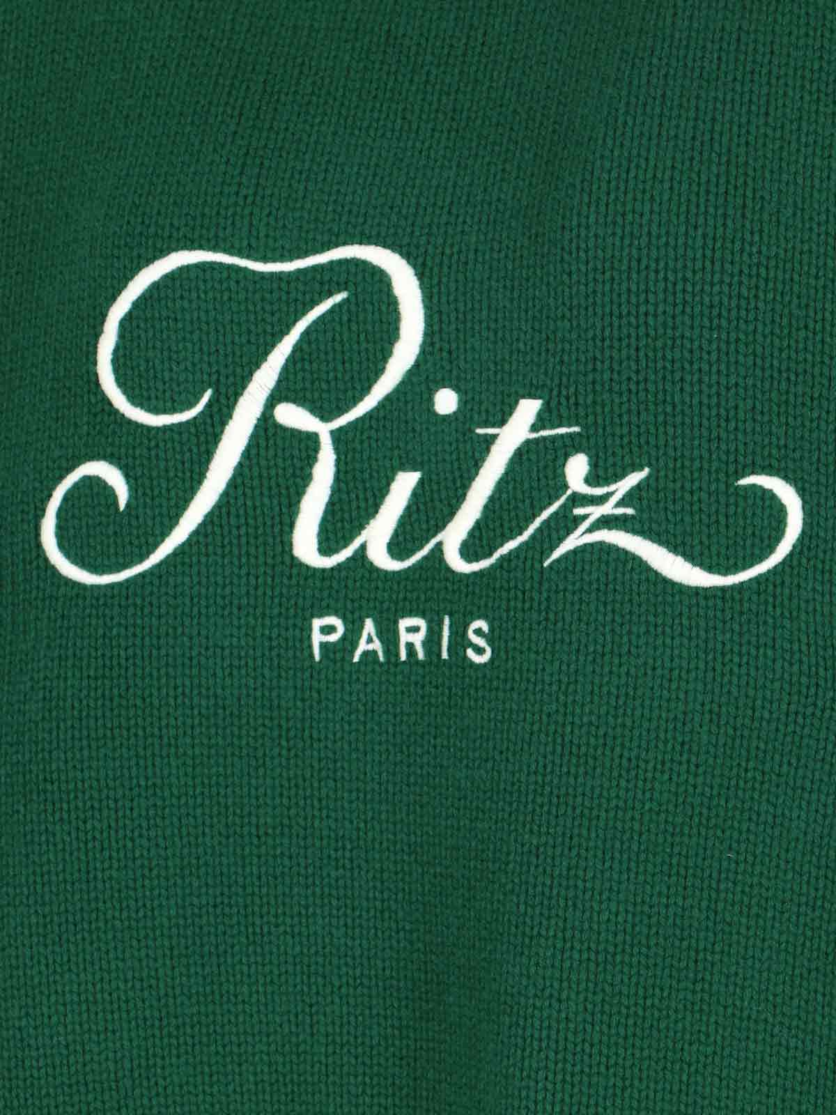 Frame X Ritz Paris Joint Sweater In Green