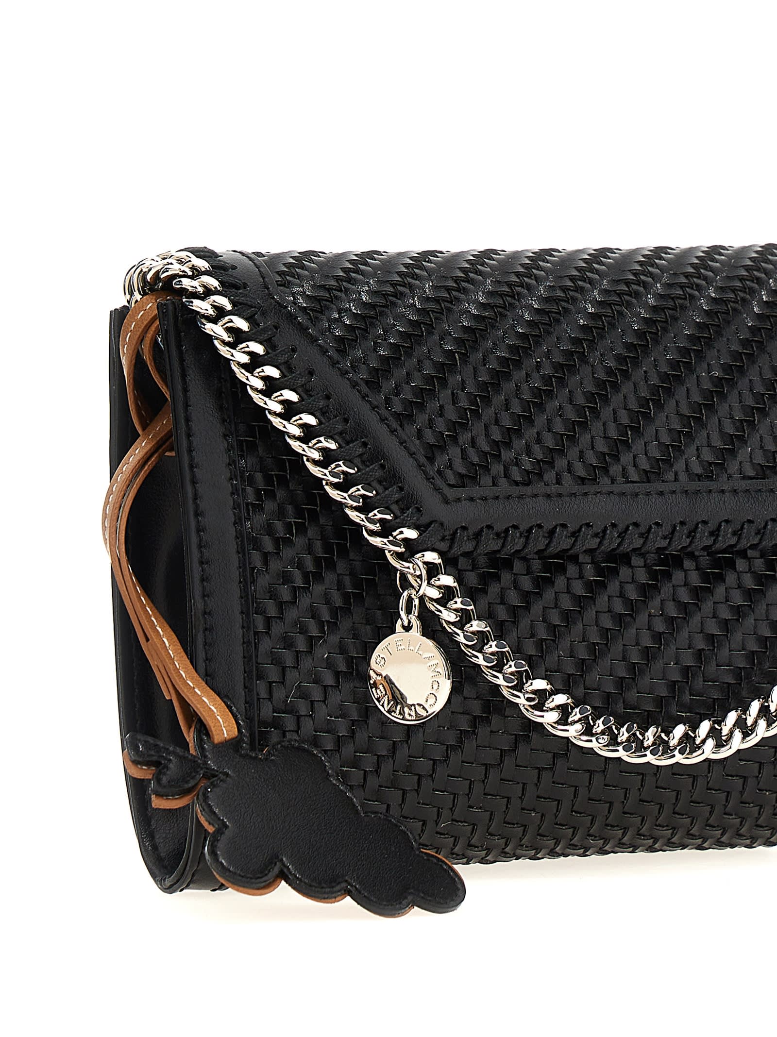 Shop Stella Mccartney Mini Falabella Crossbody Bag In Black