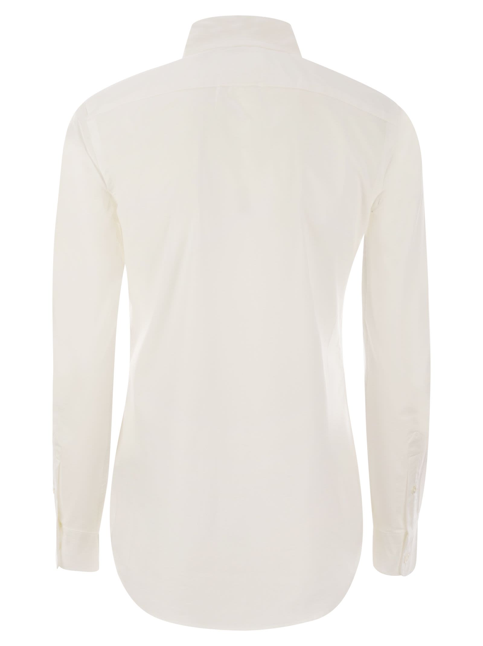 Shop Polo Ralph Lauren Stretch Cotton Shirt In White