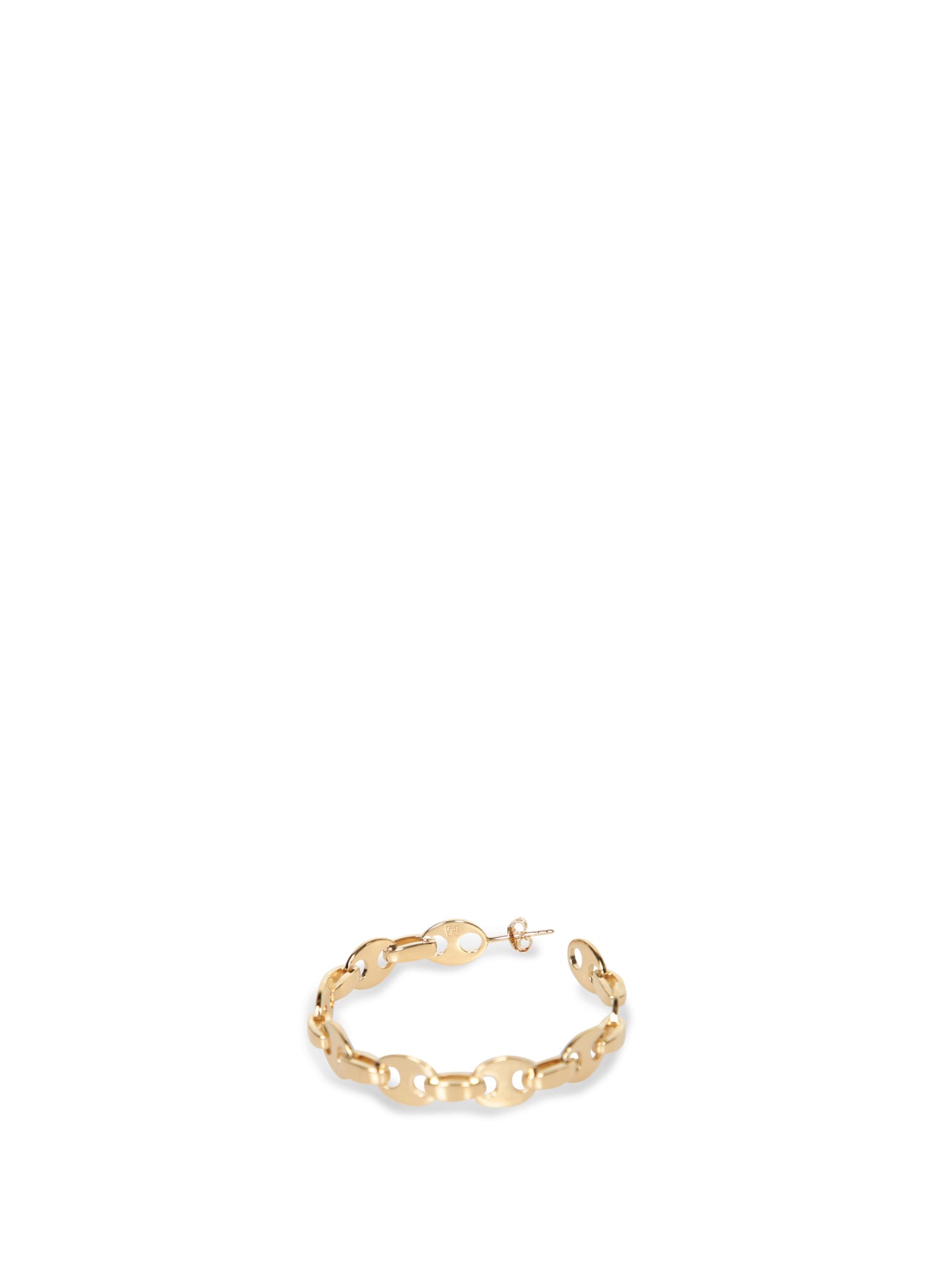 Shop Rabanne Eight Nano Hoop Gold Earrings In Metallic