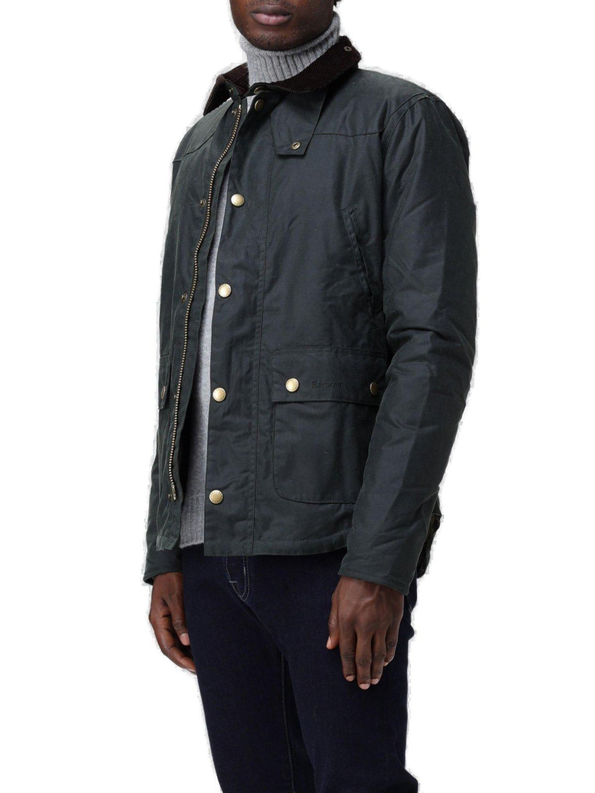 Shop Barbour Reelin Waxed Jacket In Sage