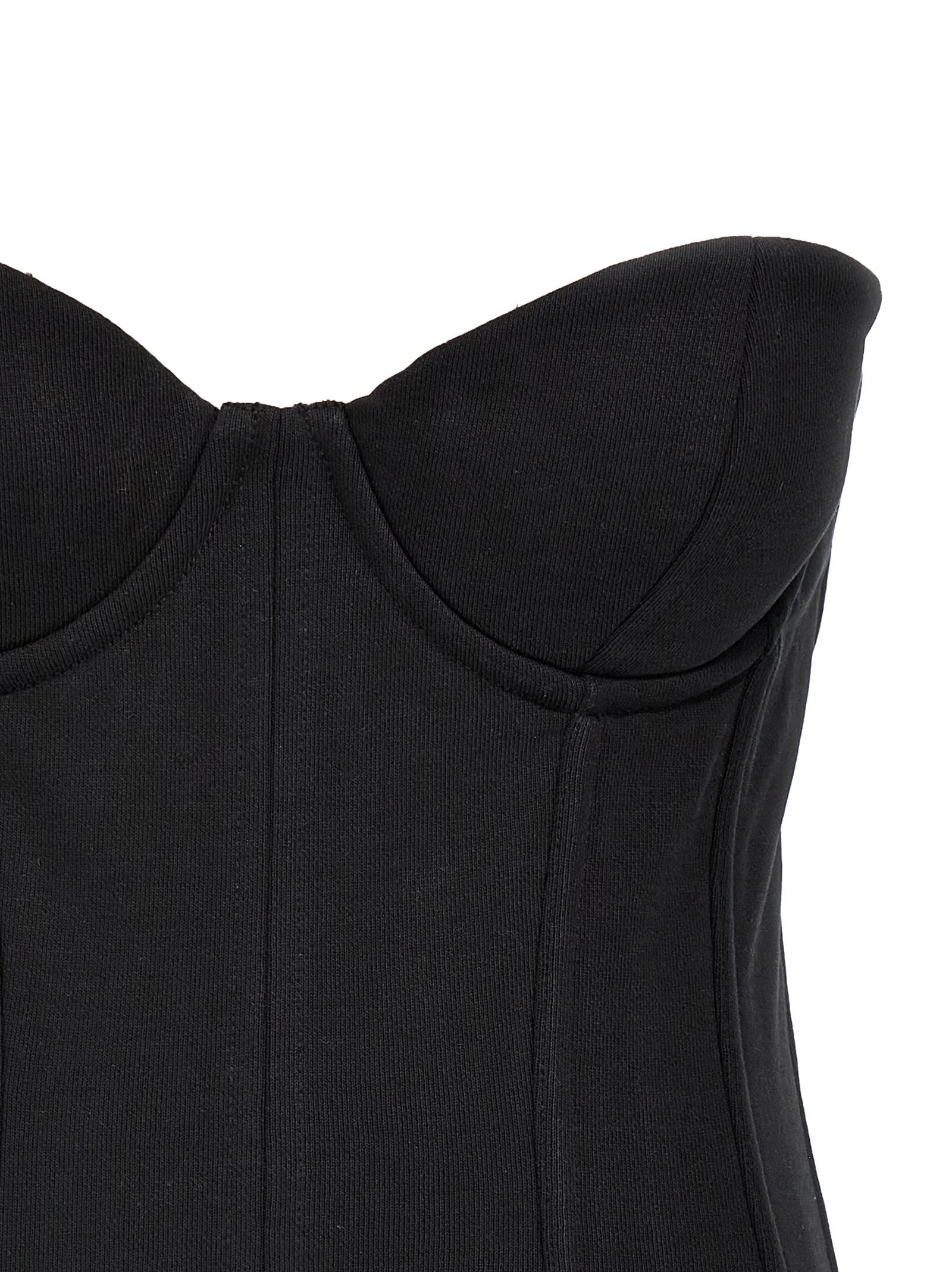 Shop Vetements Molleton Corset Top In Black