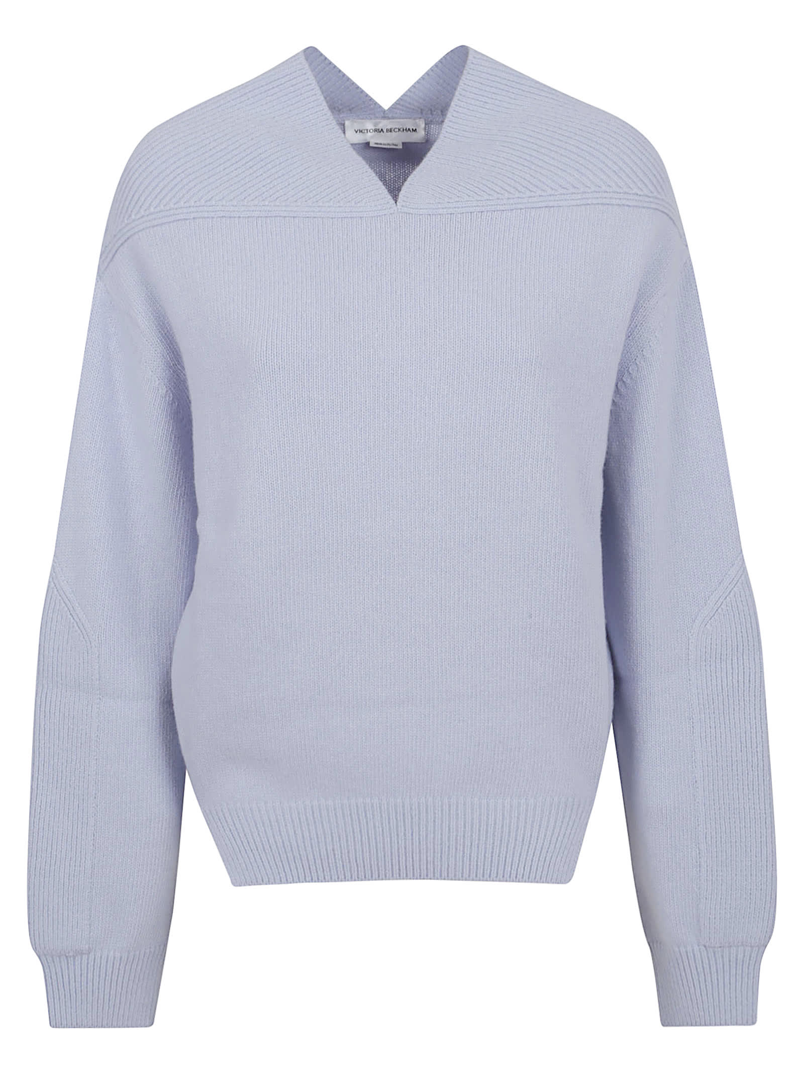 Victoria Beckham Wool And Cashmere Blend Jumper In Purple