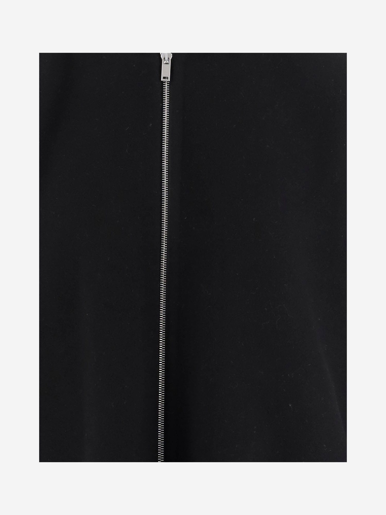 Jil Sander Black Hooded Wool Jacket In Black