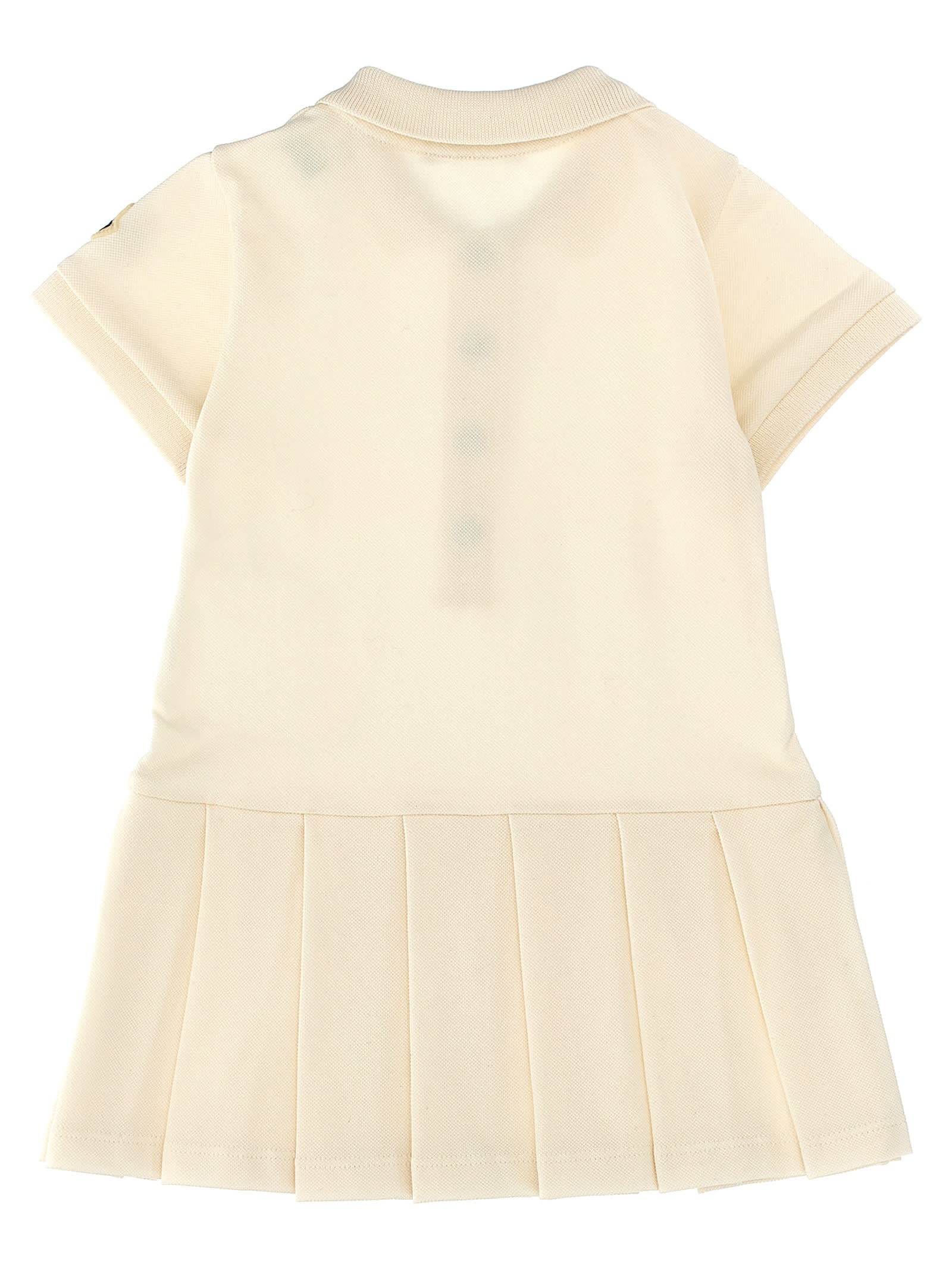 Shop Moncler Polo Dress In White