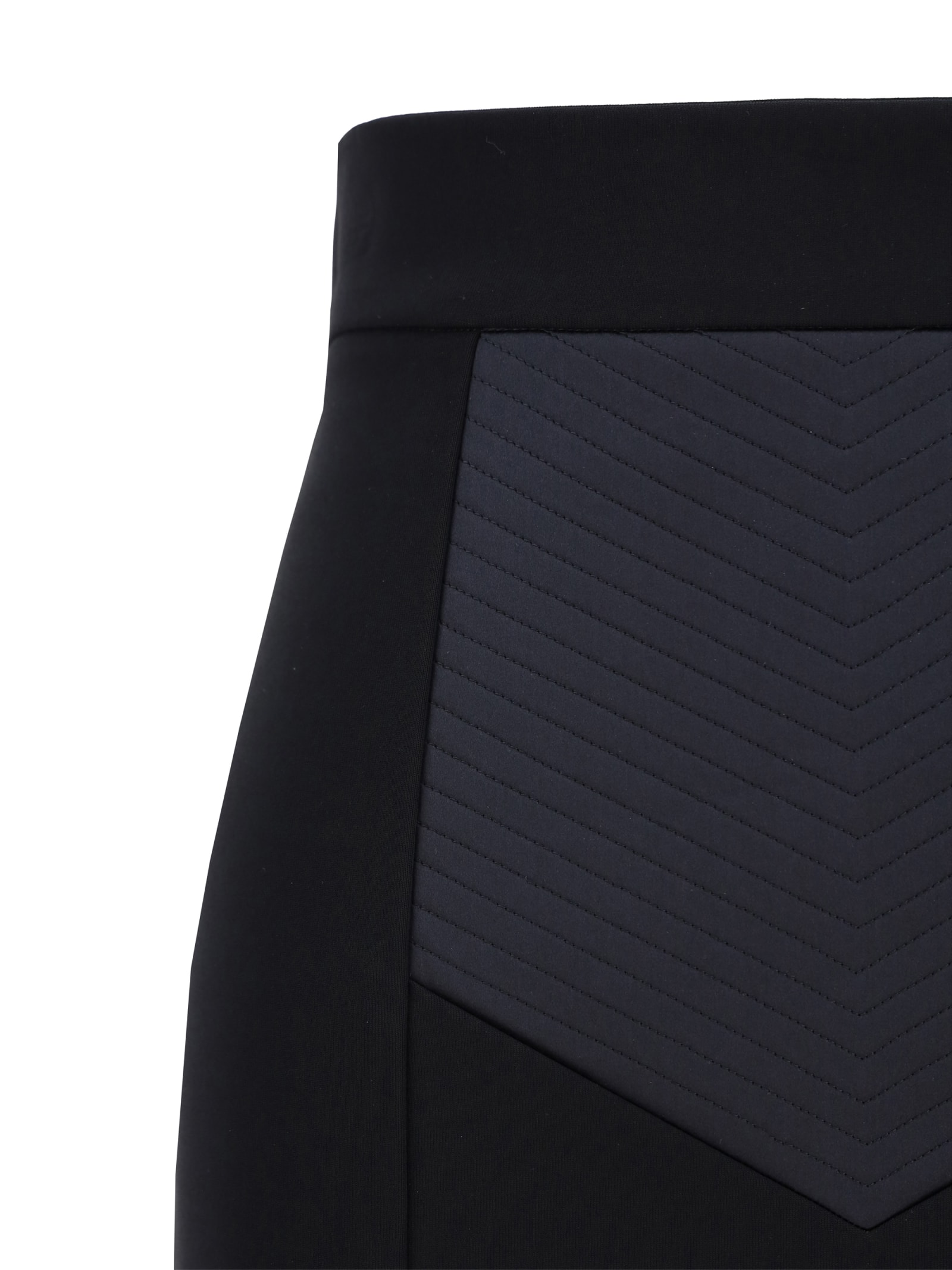 Dolce & Gabbana Midi Skirt In Powernet And Satin In Nero