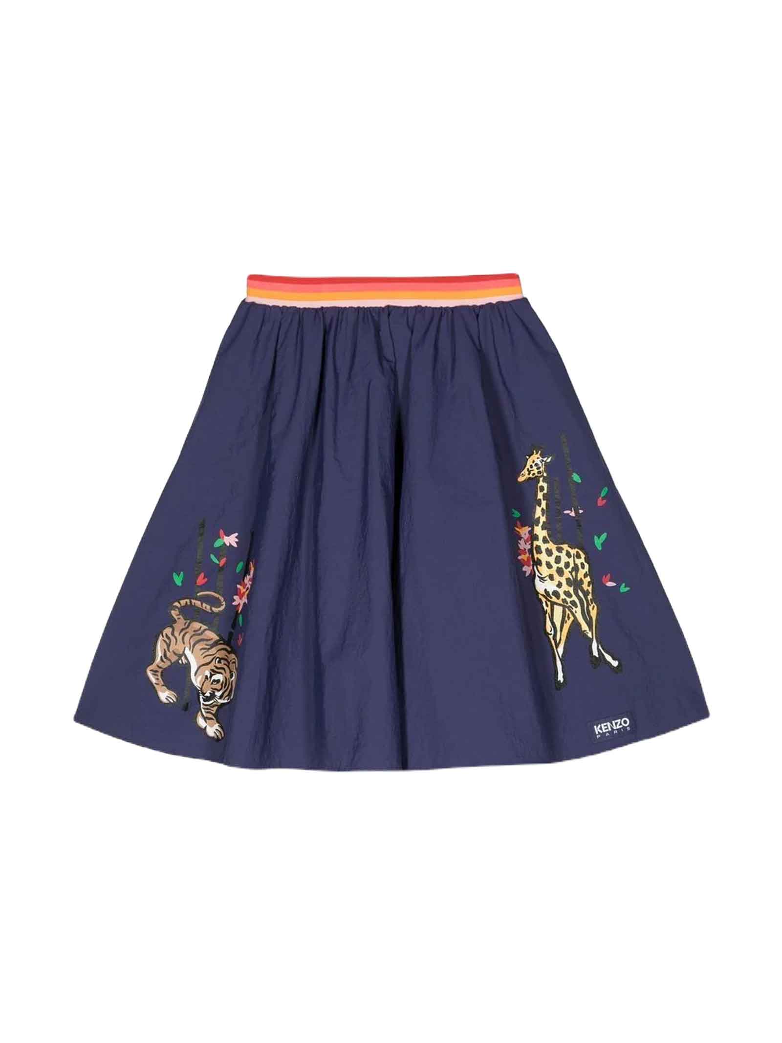 Shop Kenzo Blue Skirt Girl