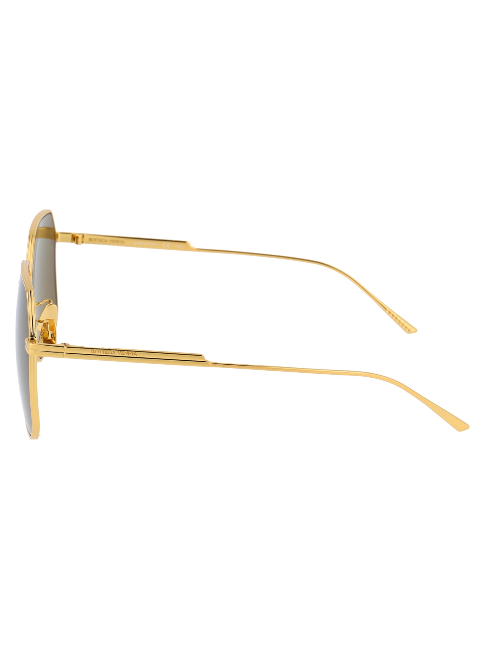 Shop Bottega Veneta Bv1108sa Sunglasses In 002 Gold Gold Brown
