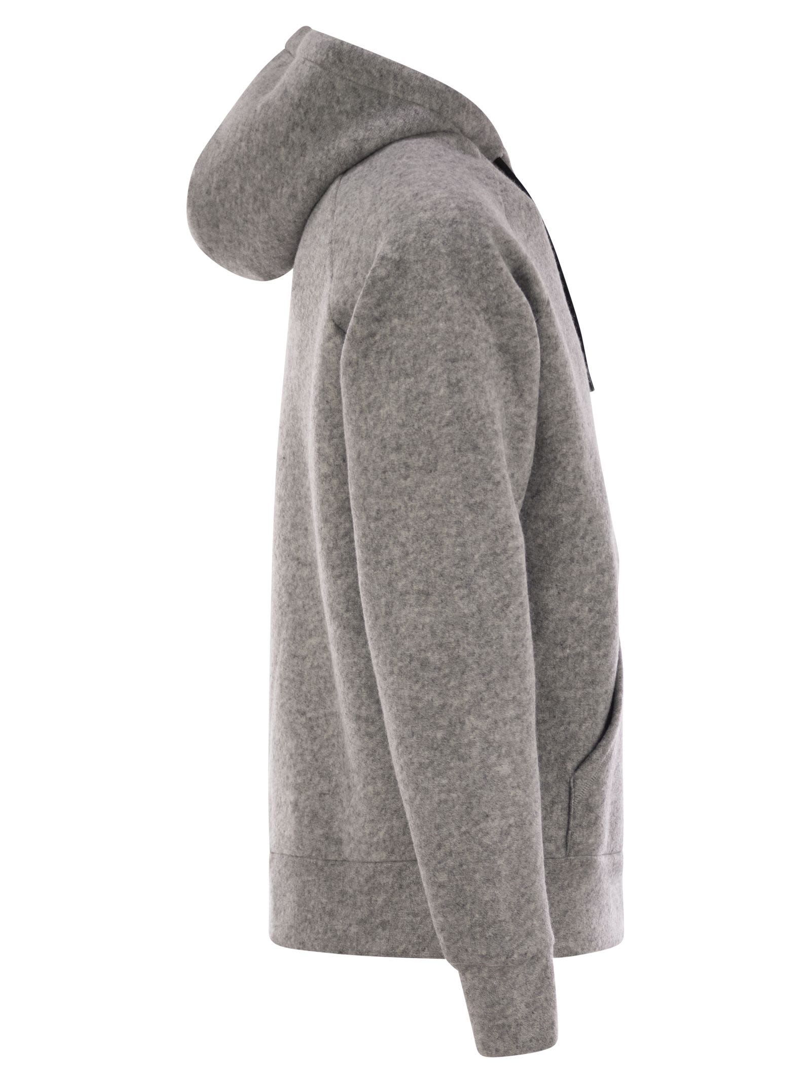 Shop Mc2 Saint Barth Carrel - Sweatshirt In Technical Fabric In Melange Grey