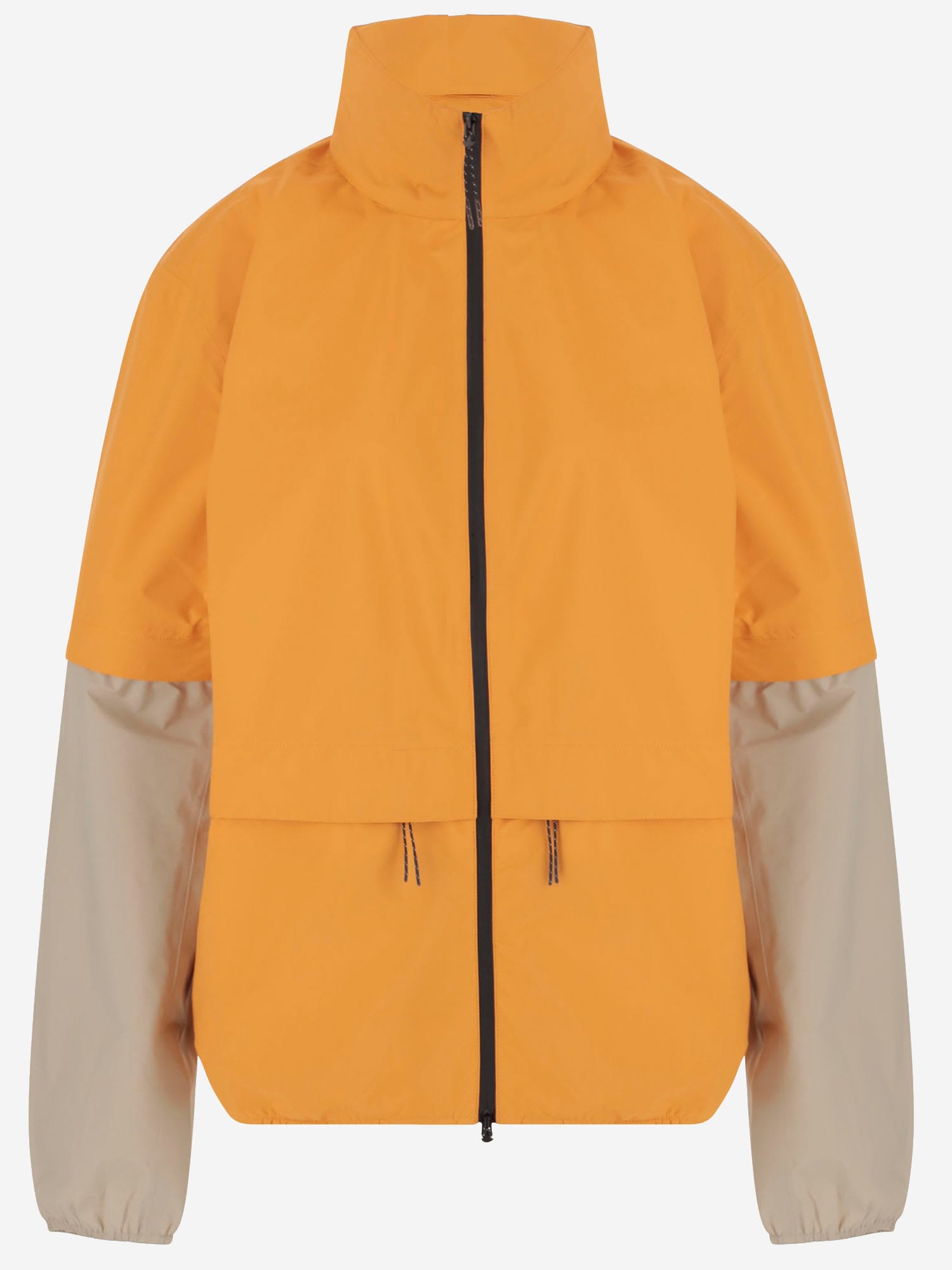 Autry Two-tone Zip-front Jacket In Orange