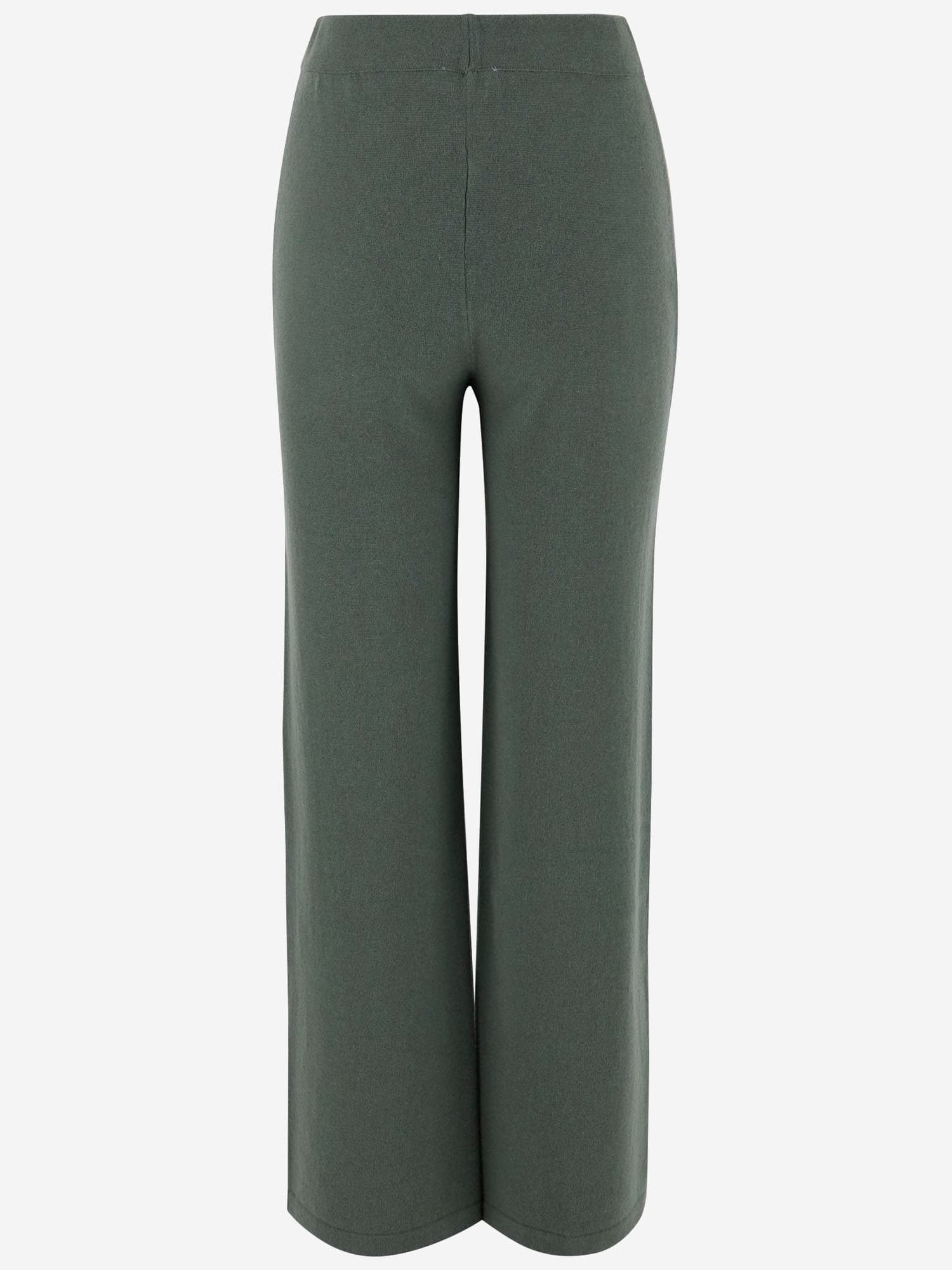 Bruno Manetti Cashmere Pants With Elasticized Waist In Green