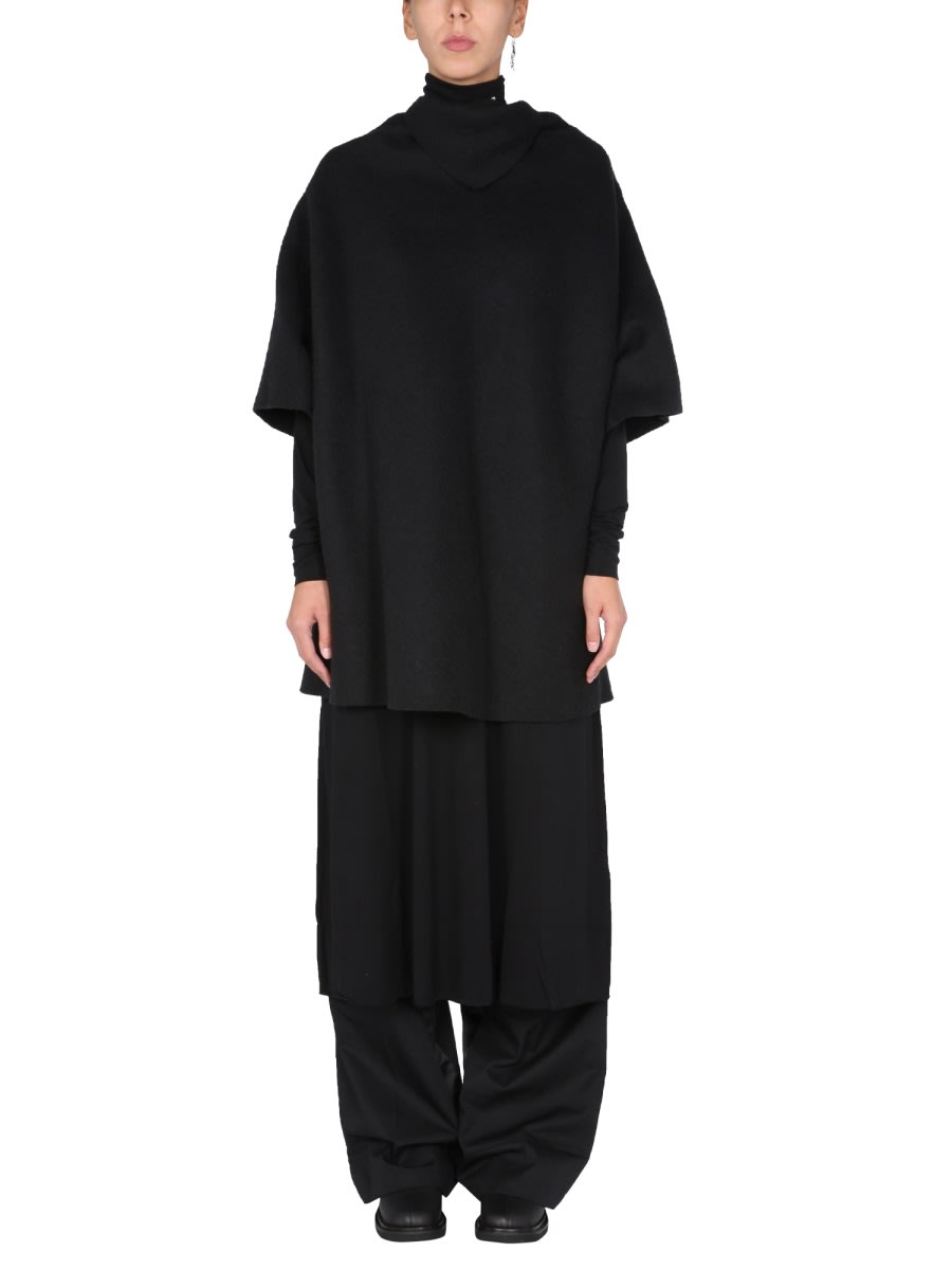 Shop Raf Simons Ataraxia Wool Blend Dress In Black