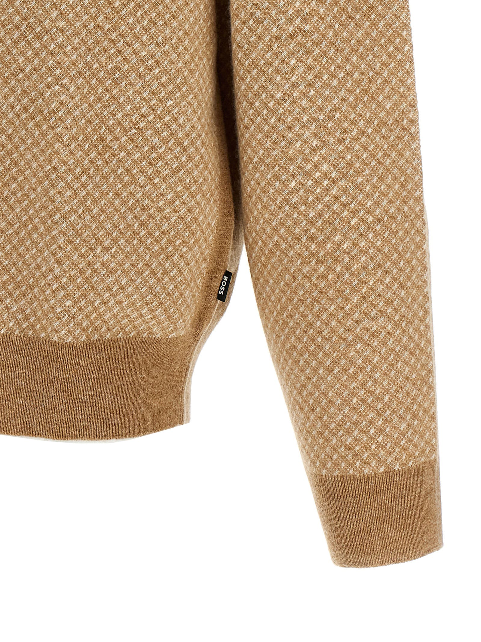 Shop Hugo Boss Eltorino Sweater In Beige