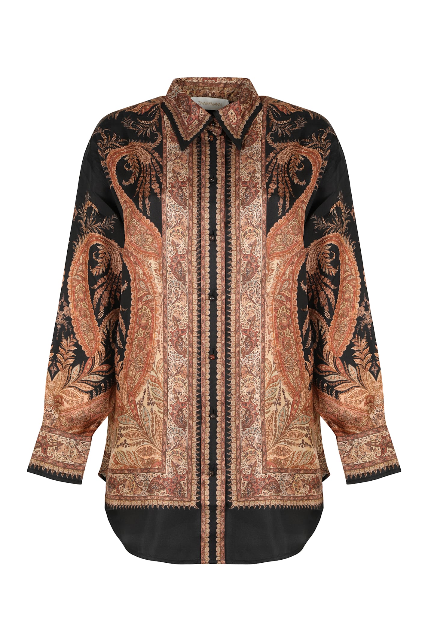 Zimmermann Silk Shirt Hypnotic In Brown