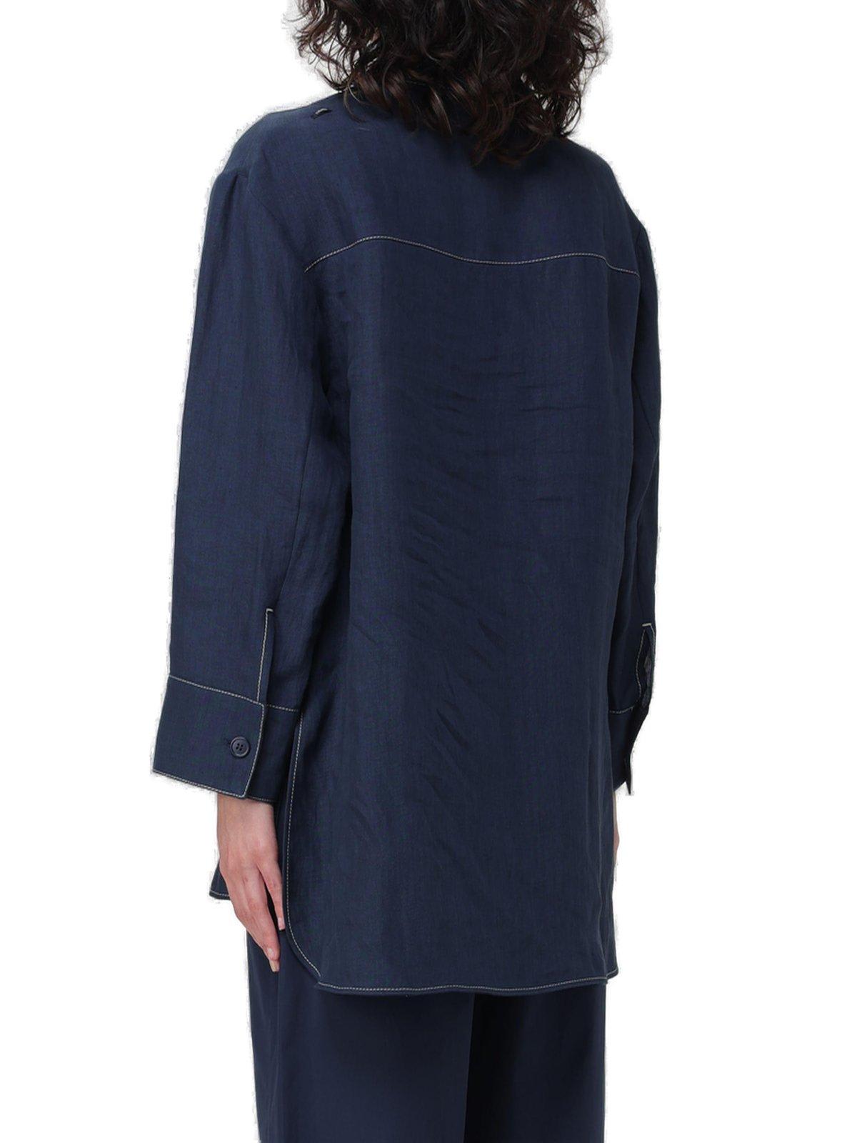 's Max Mara Buttoned Long-sleeved Top