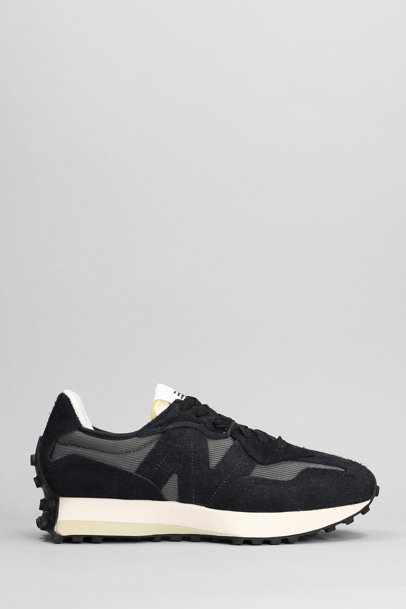 327 Sneakers In Black Suede And Fabric