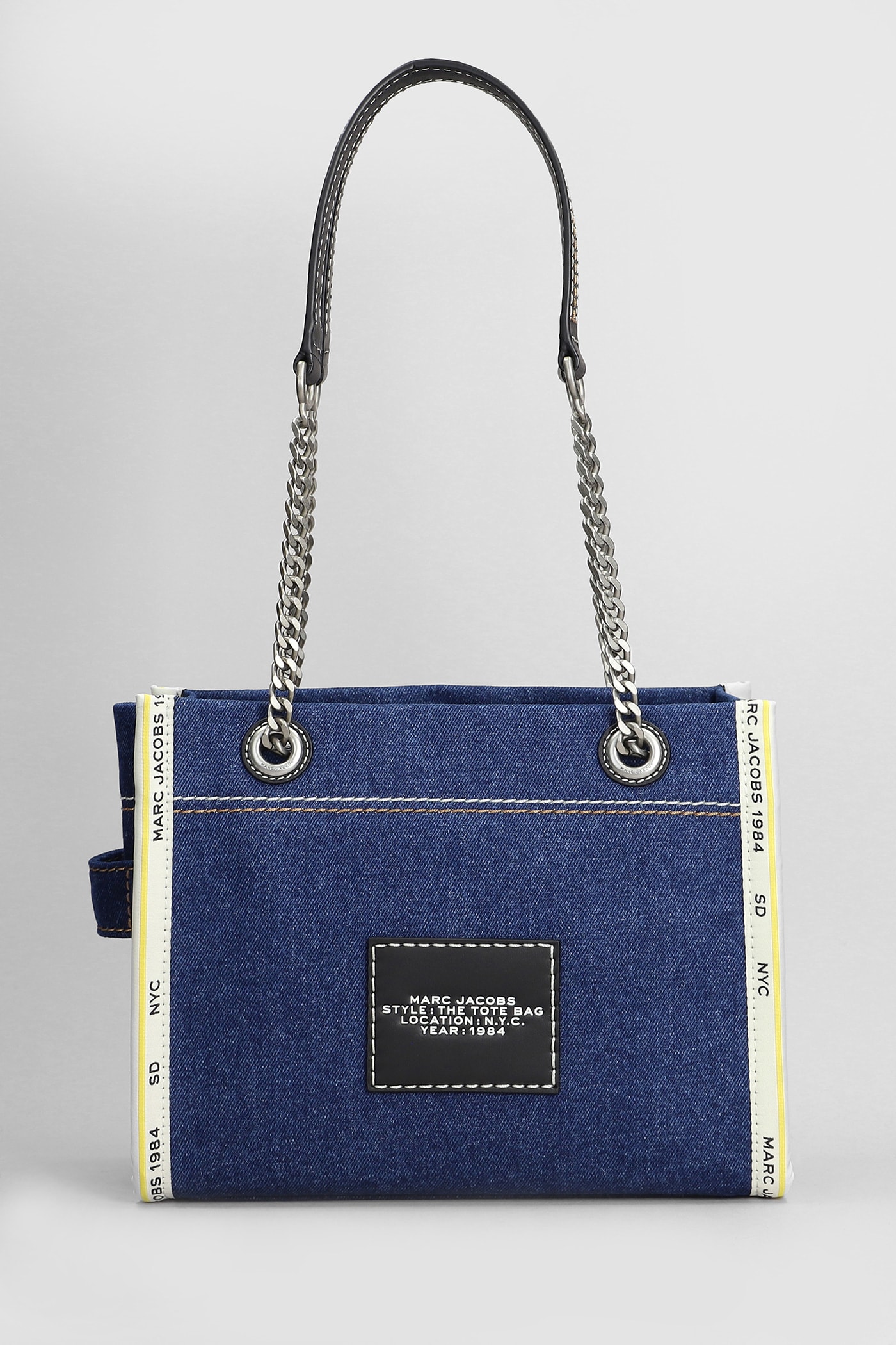 Shop Marc Jacobs The Small Tote Tote In Blue Cotton