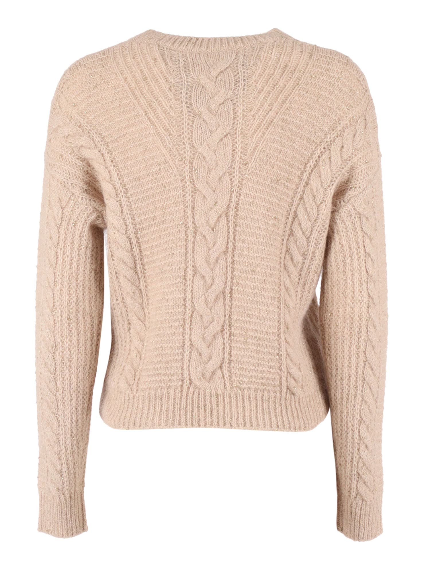 Max Mara Studio Boxy Sweater In Blended Alpaca In Neutral