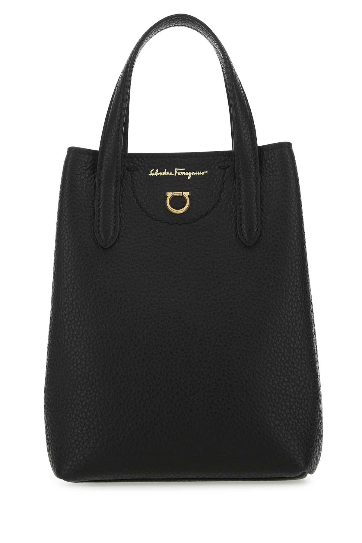 Black Leather Travel Handbag