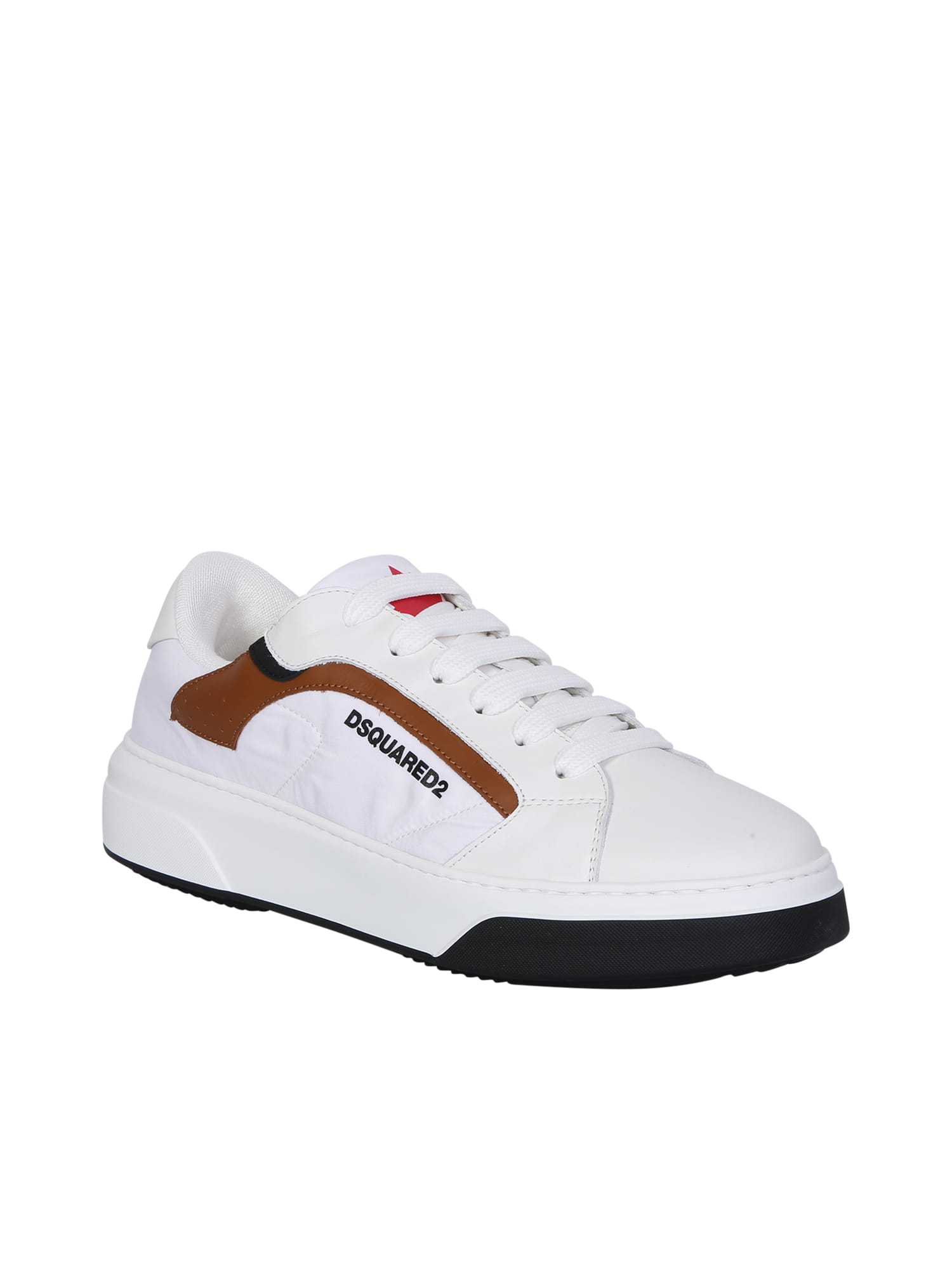 Shop Dsquared2 Nylon White Sneakers