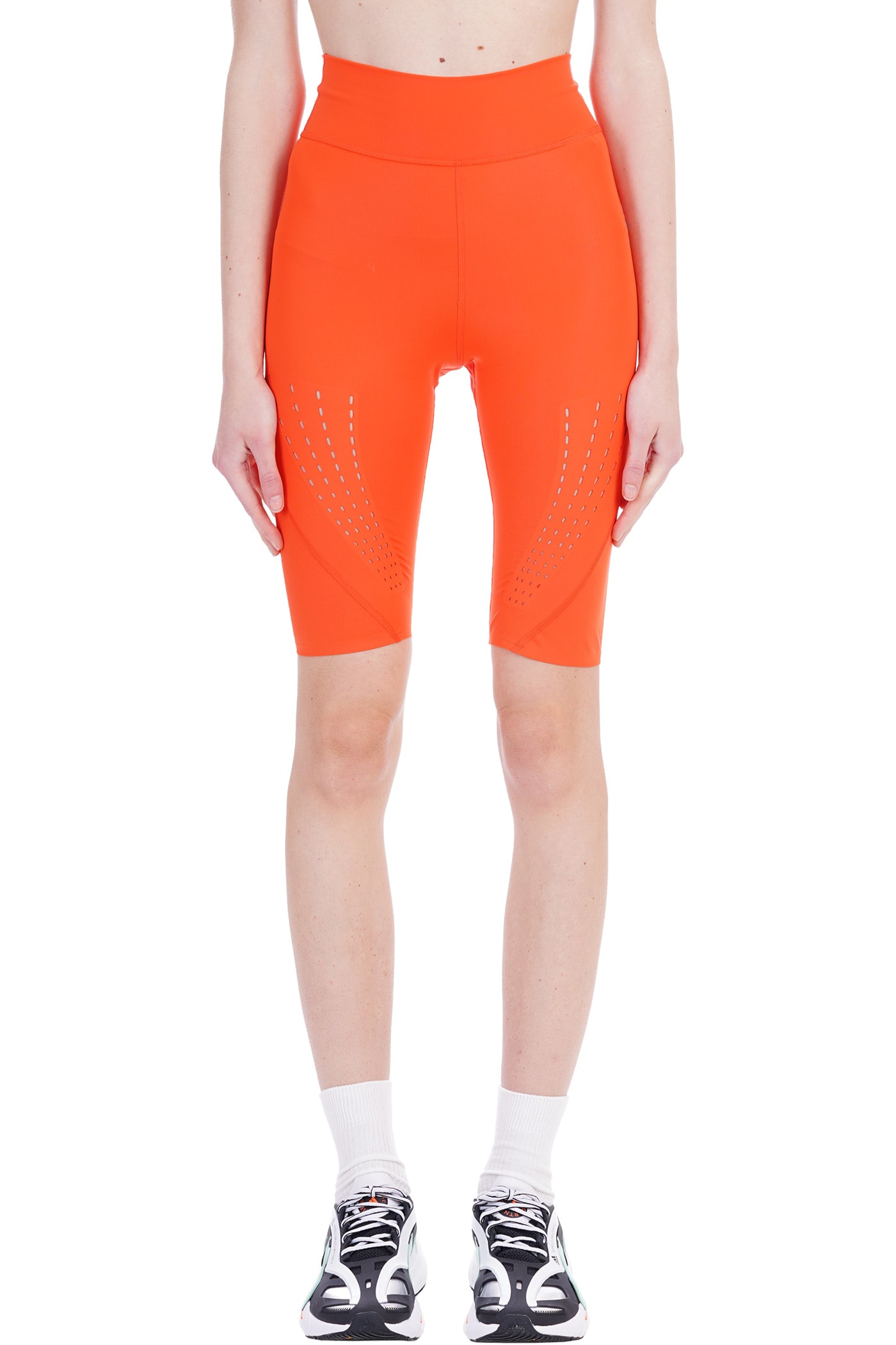 Adidas by Stella McCartney Shorts In Orange Synthetic Fibers