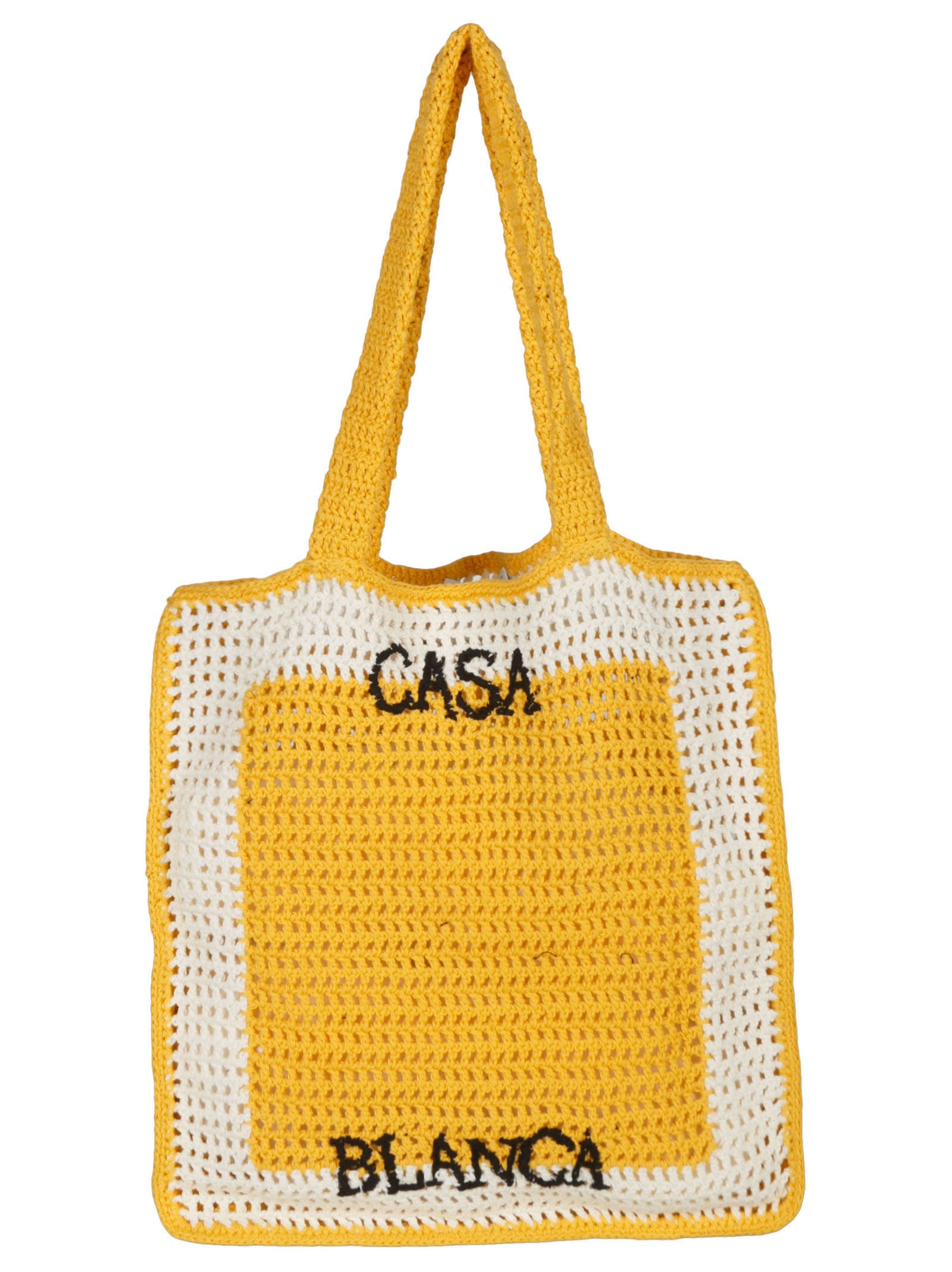 Casablanca Knit Crochet Brand Shopper Bag