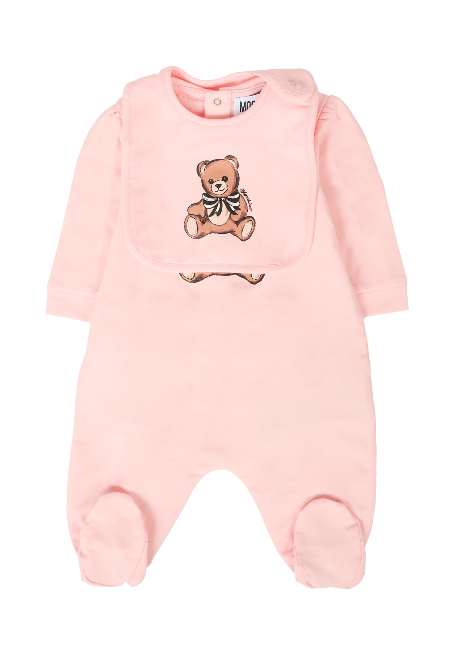 Moschino Pink Set For Baby Girl With Teddy Bear In Pink