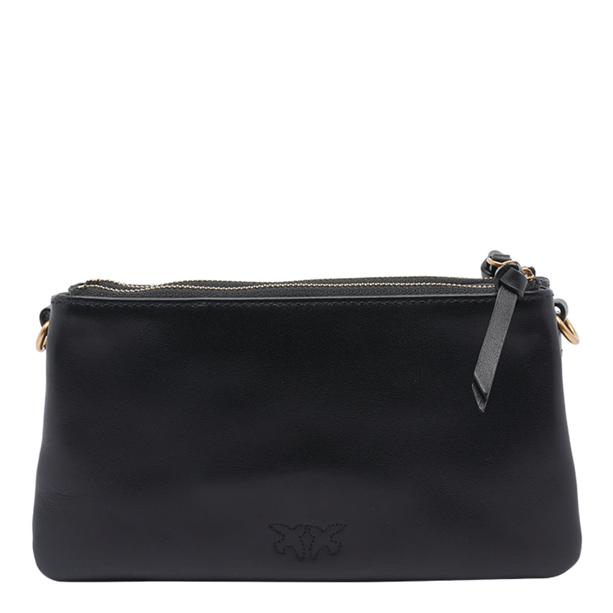 Pinko Shoulder Bag With Chain Strap And Smooth Finish In Black