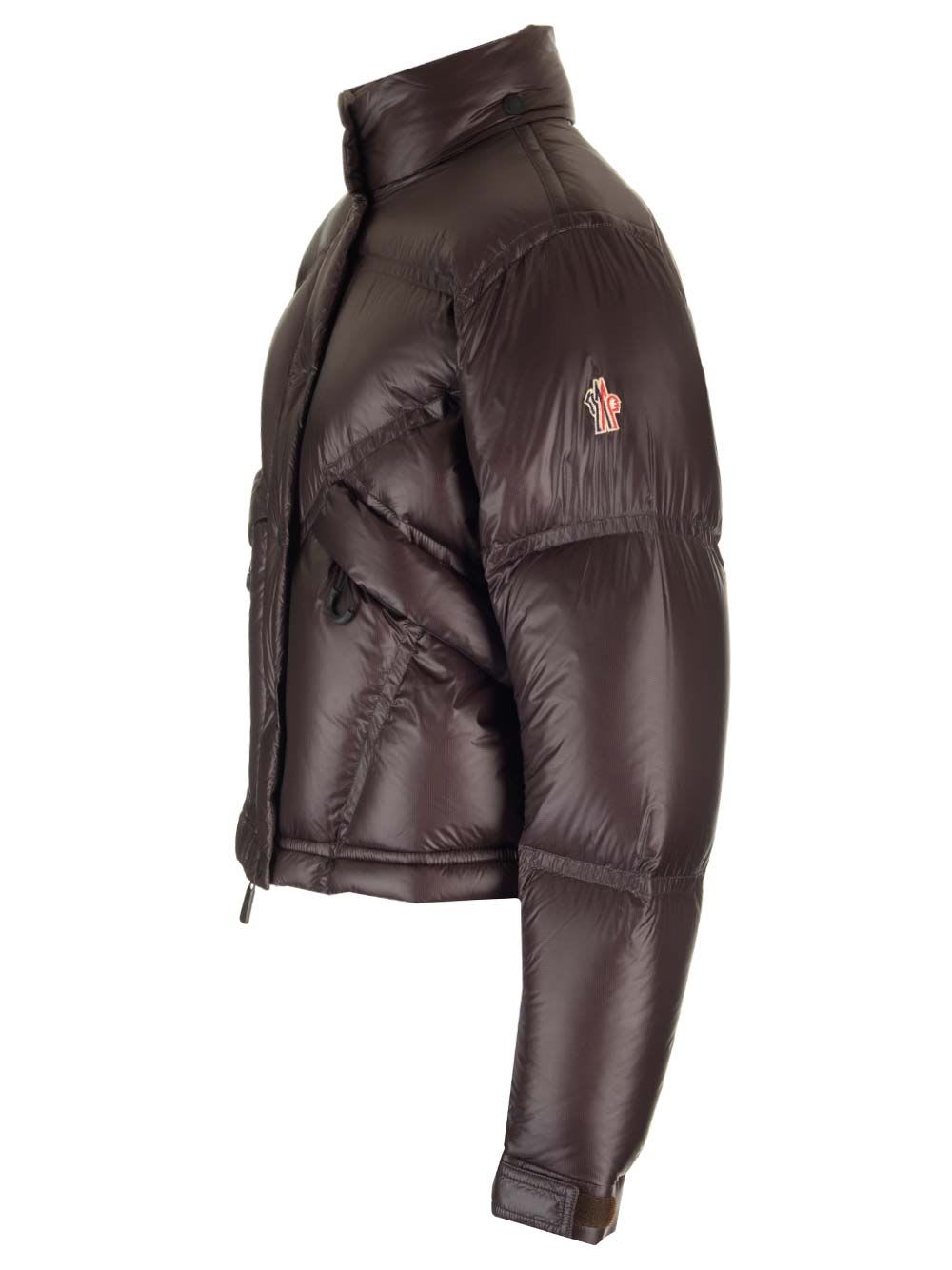 Shop Moncler Julier Bomber Jacket In Brown