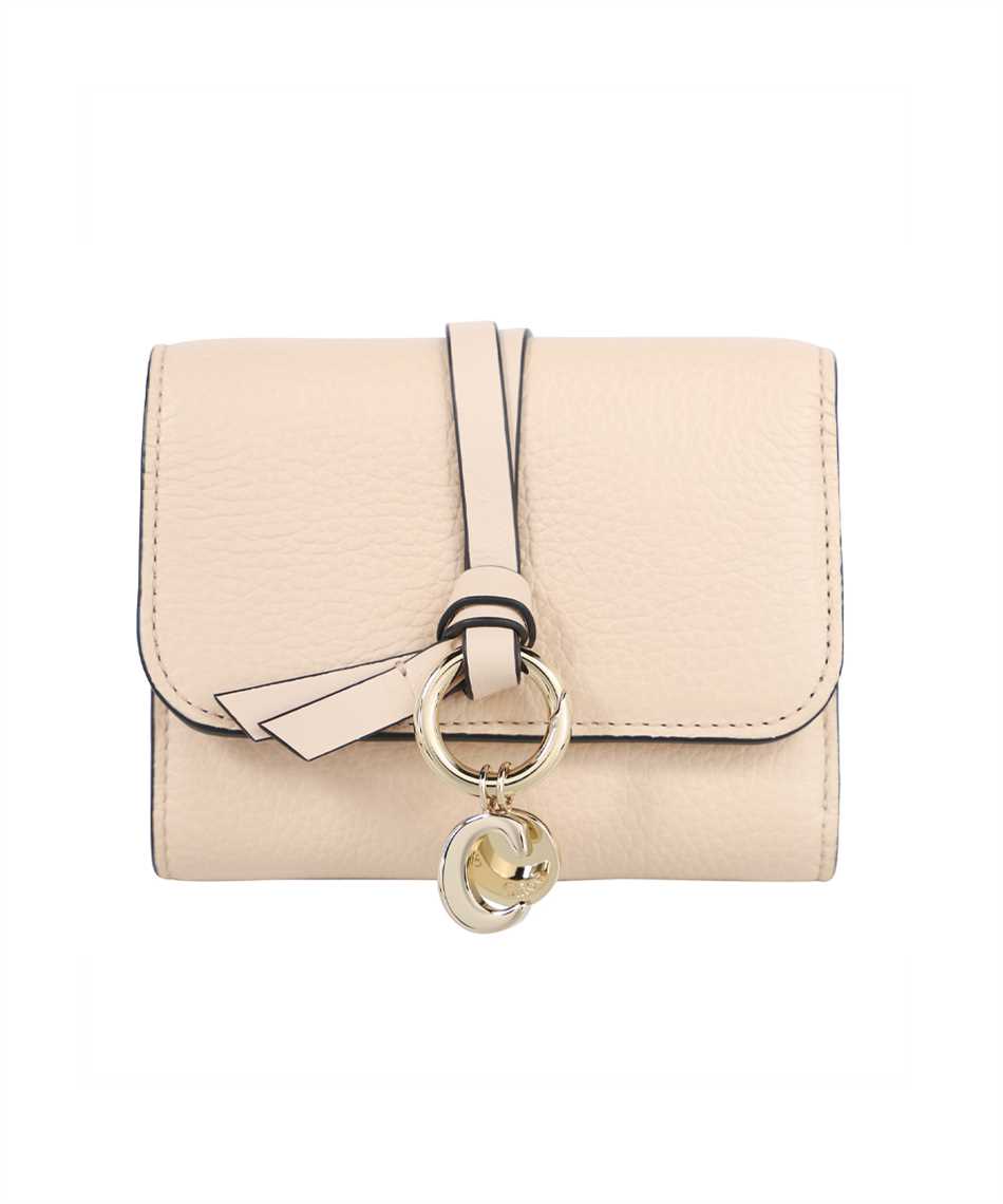 Shop Chloé Leather Wallet In Pale Pink