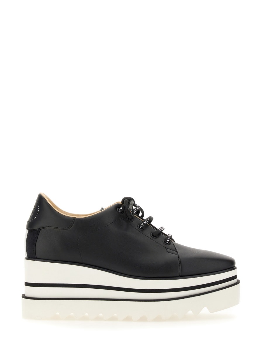 Shop Stella Mccartney Lace-up With Wedge Elyse In Black