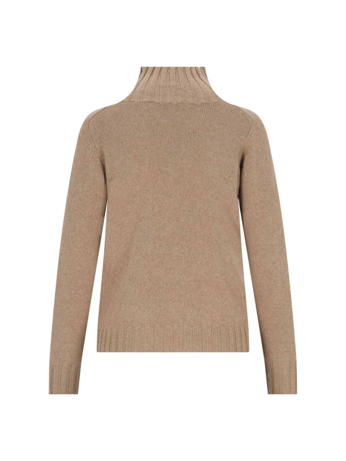 Shop Zanone High Neck Sweater In Brown