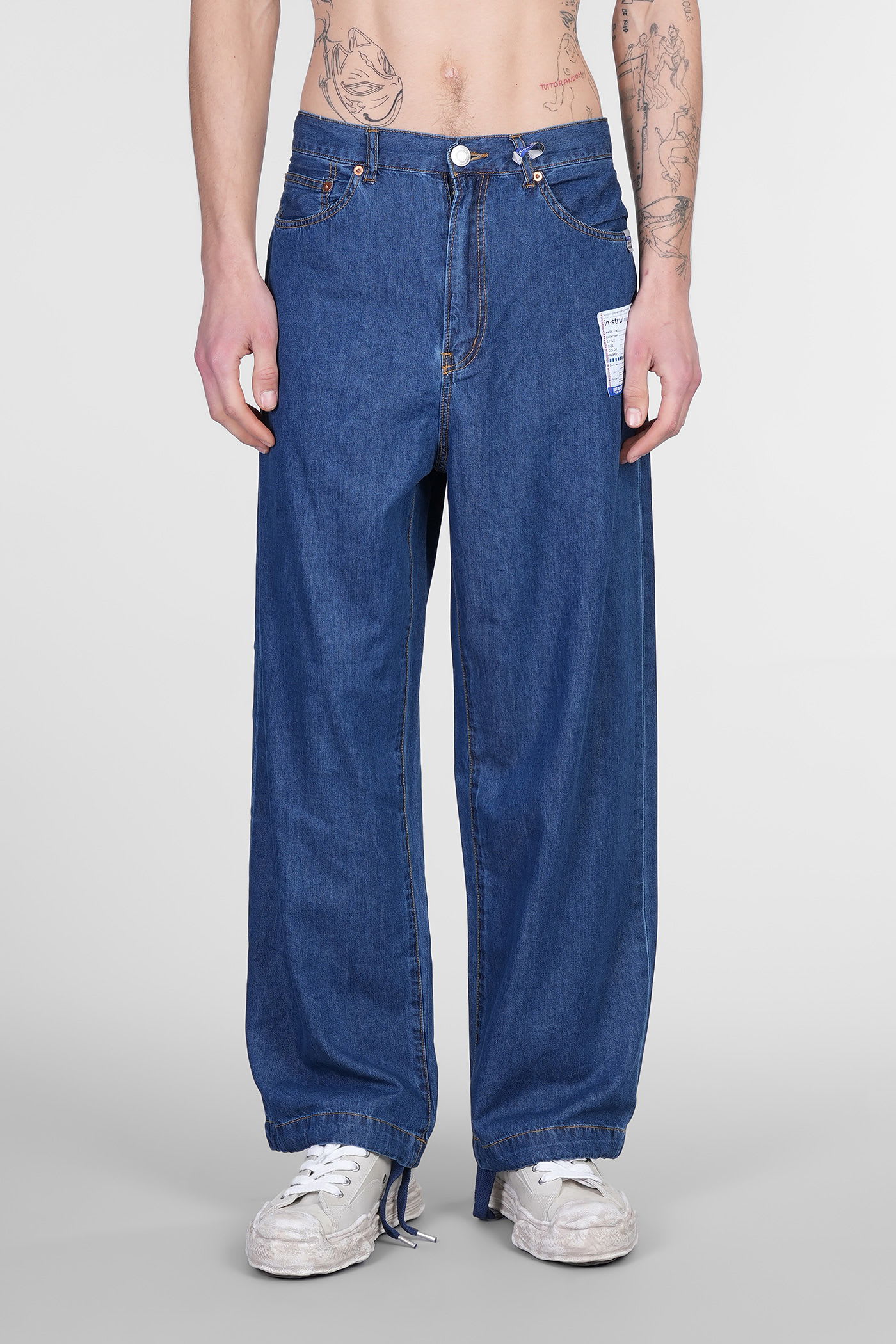 Miharayasuhiro Patch-detail Jeans In Blue