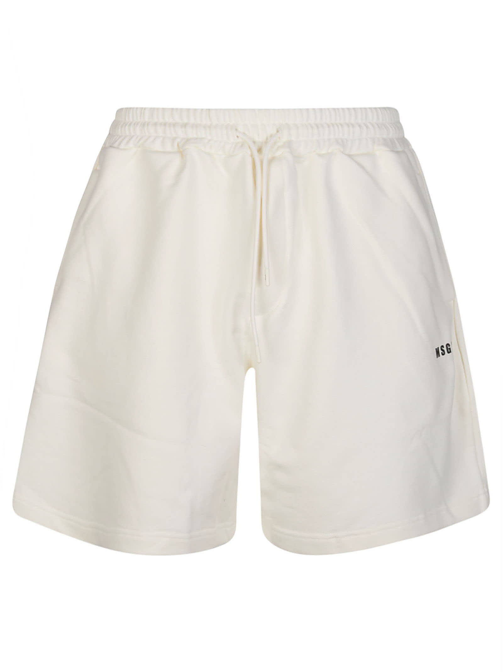 Msgm Bermuda In Off White