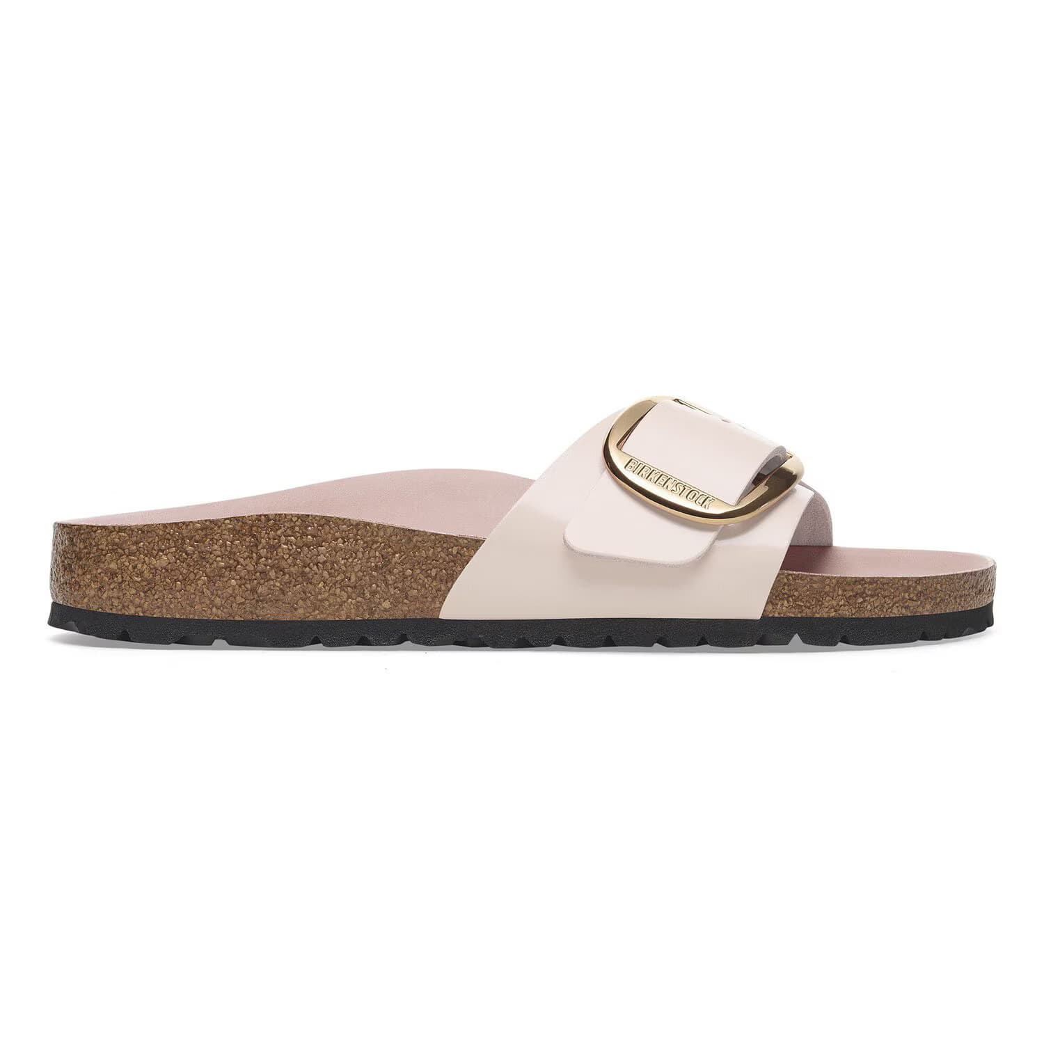 Birkenstock Madrid Big Buckle High Shine Sandals Light Rose In Light Rose