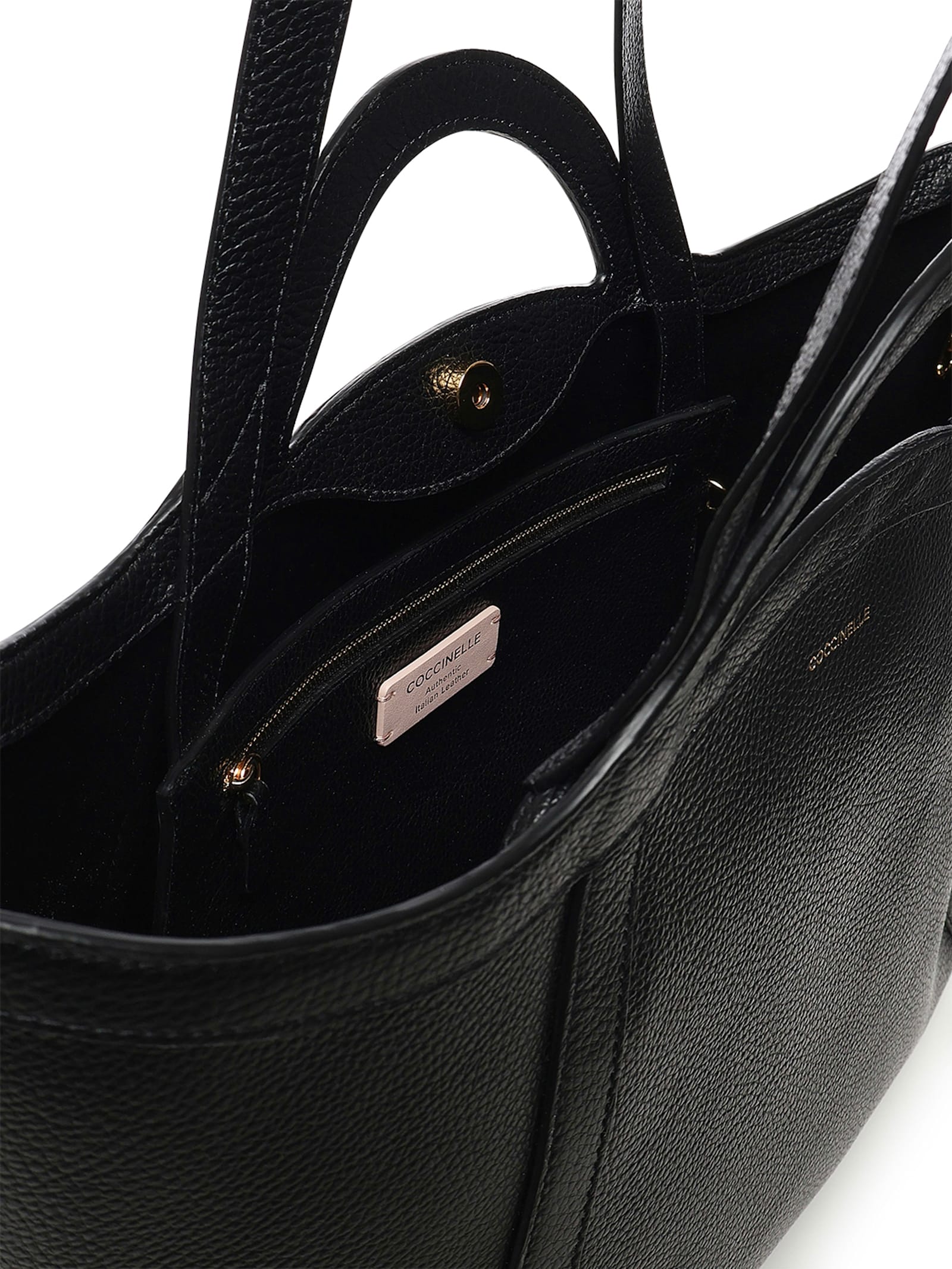 Coccinelle Leather Tote Bag In Black