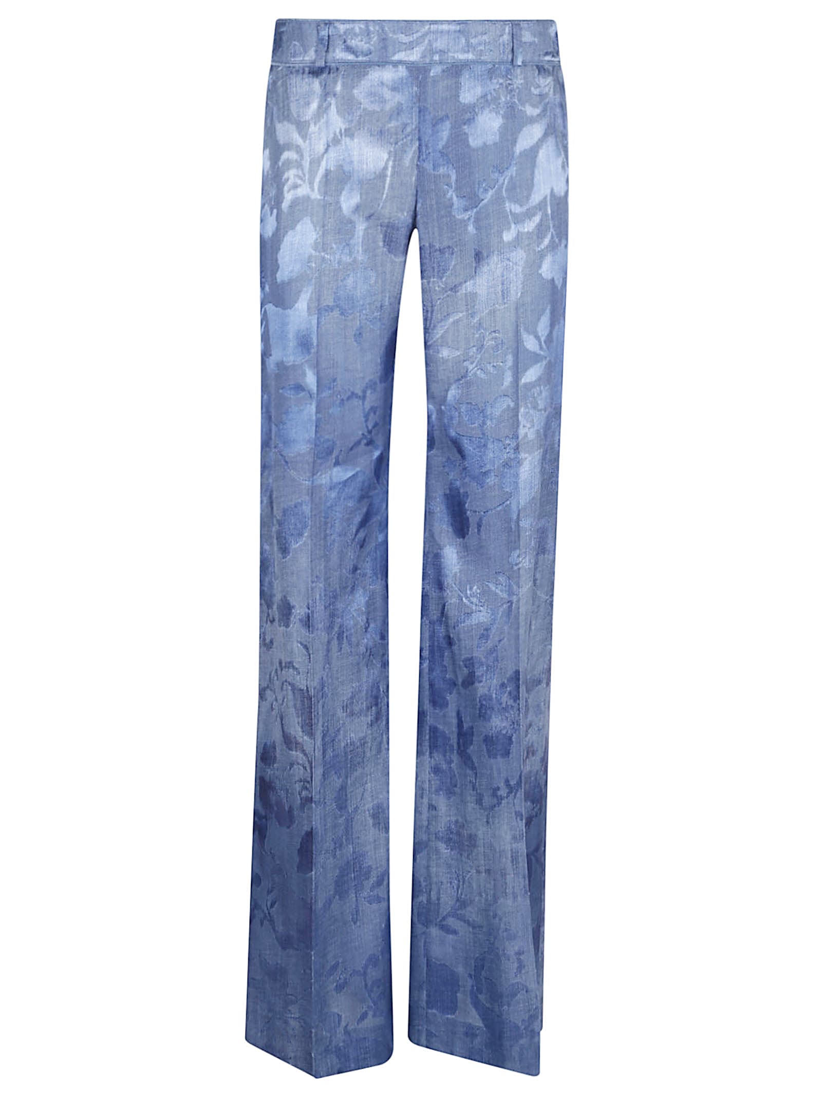 Ermanno Scervino High Waist Floral Pattern Wide-leg Trousers