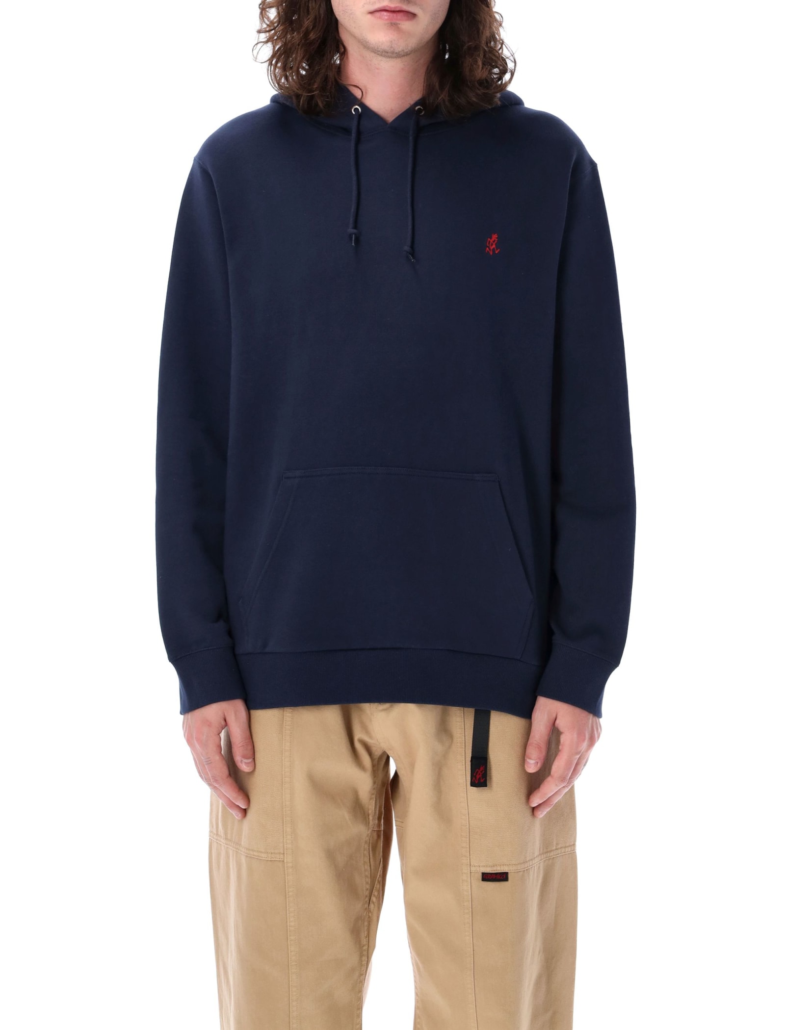 Shop Gramicci One Point Hoodie In Navy