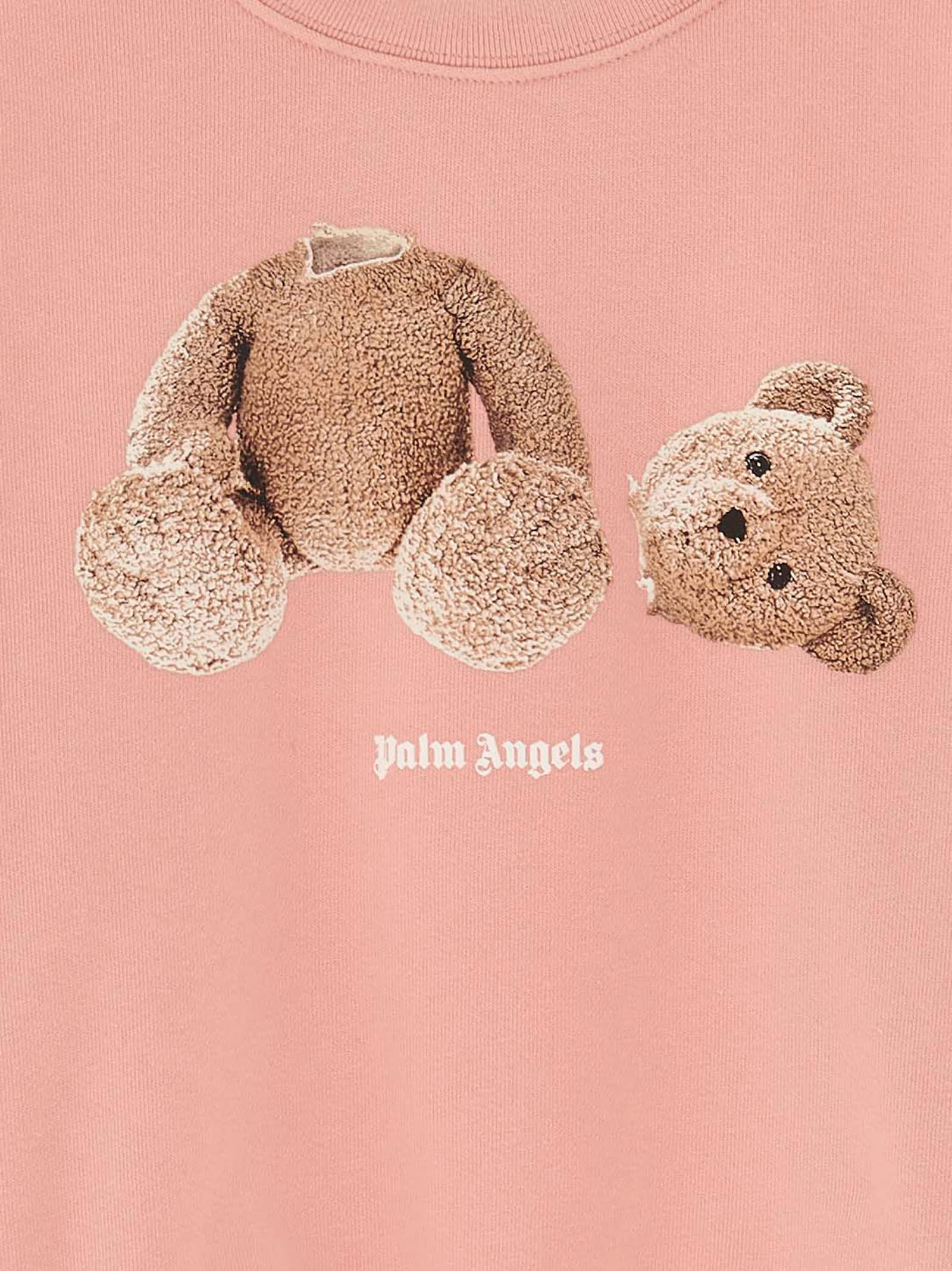 Shop Palm Angels Teddy Sweatshirt In Pink