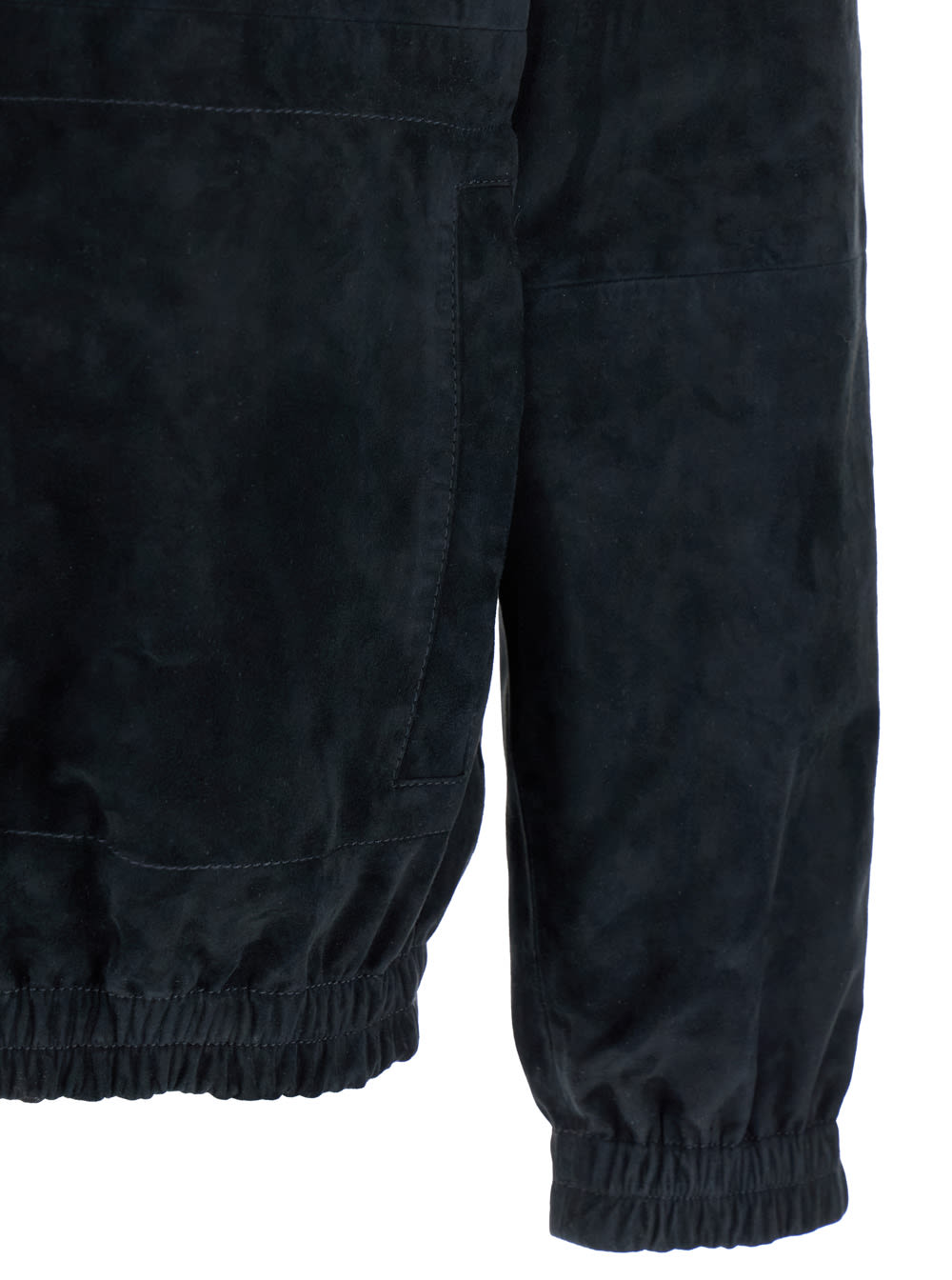 ARMA DARK BLUE REVERSIBLE JACKET WITH HOOD IN SUEDE AND TECH FABRIC MAN